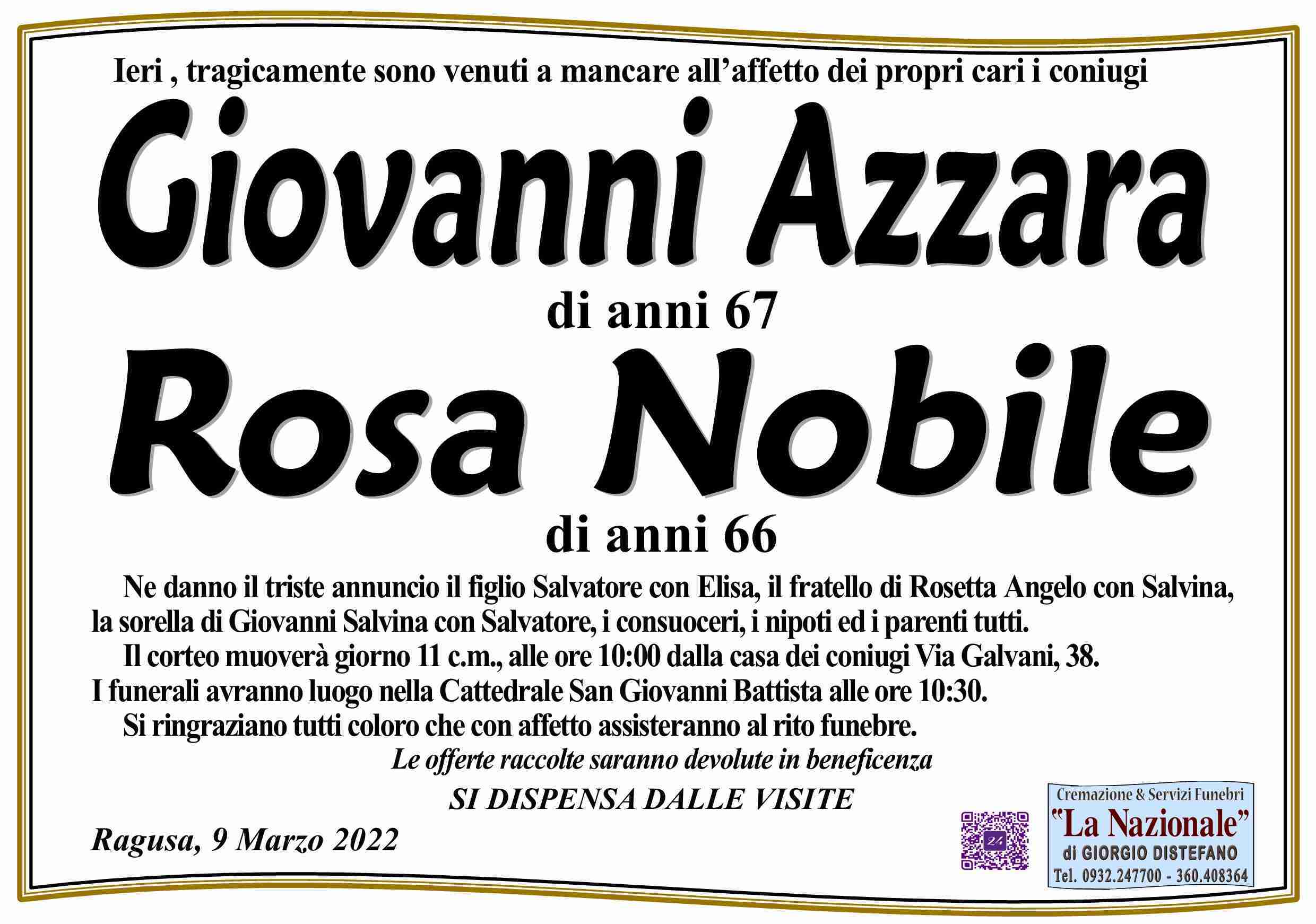 Giovanni Azzara e Rosa Nobile