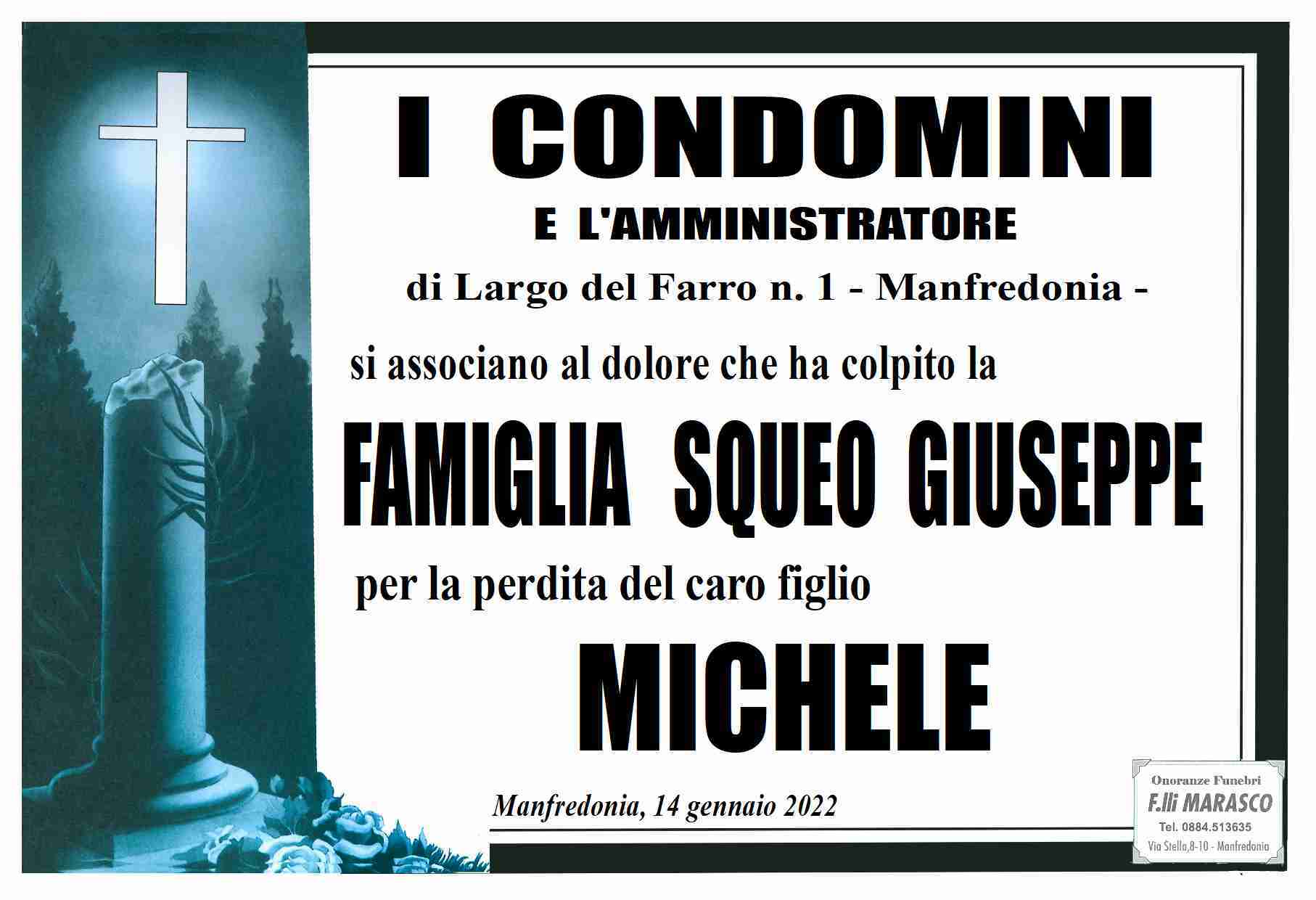 Funerali e annunci funebri a Michele Squeo Funer24