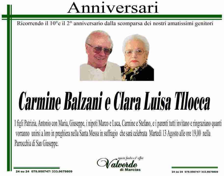 Carmine Balzani e Clara Luisa Tllocca