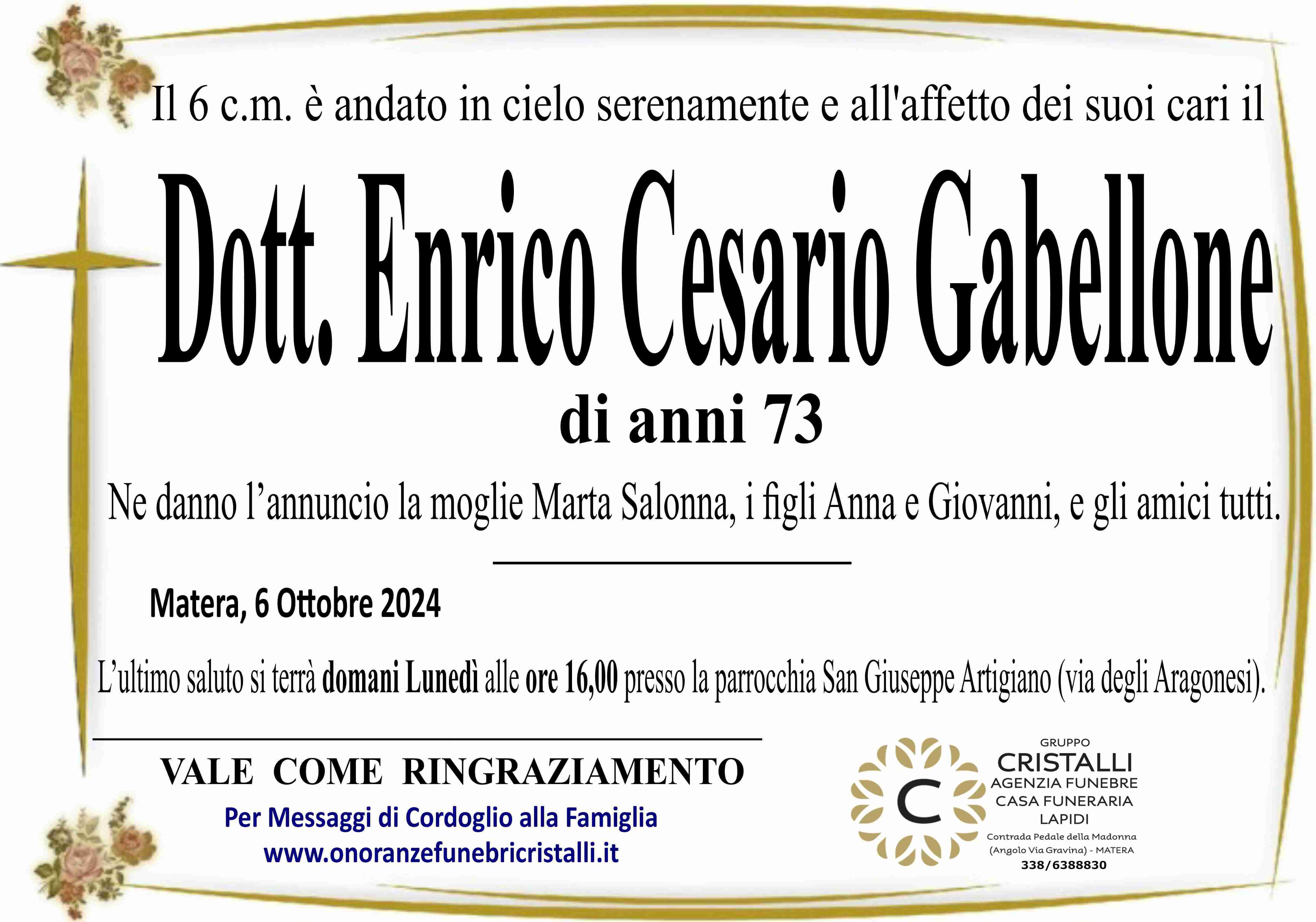 Dott. Enrico Cesario Gabellone