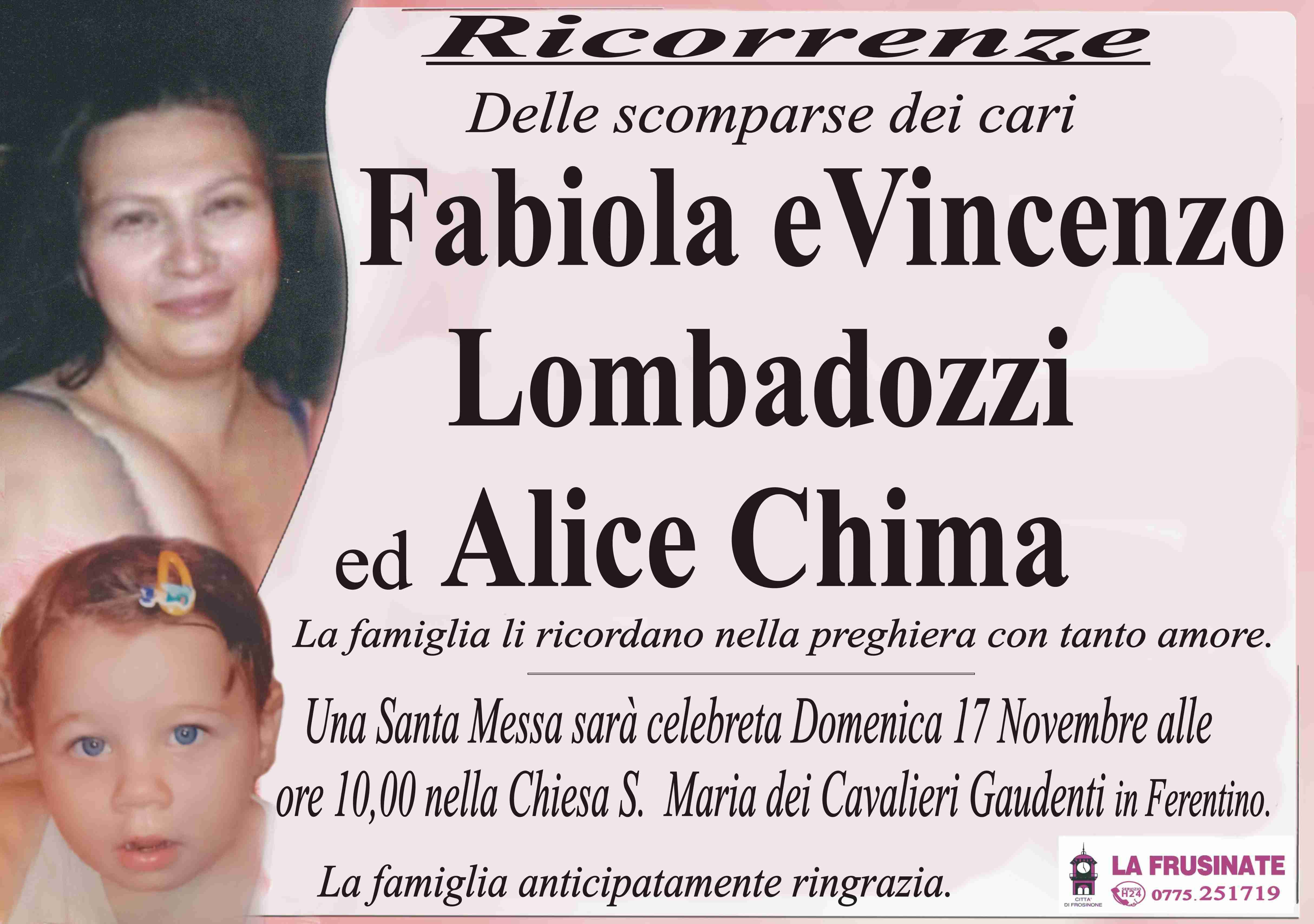 Fabiola e Vincenzo Lombardozzi ed Alice Chima