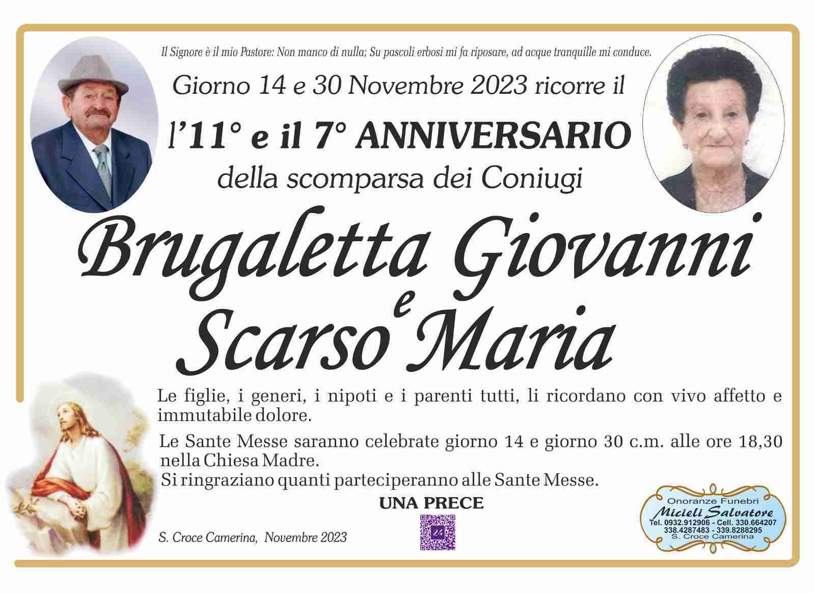 Giovanni Brugaletta e Maria Scarso