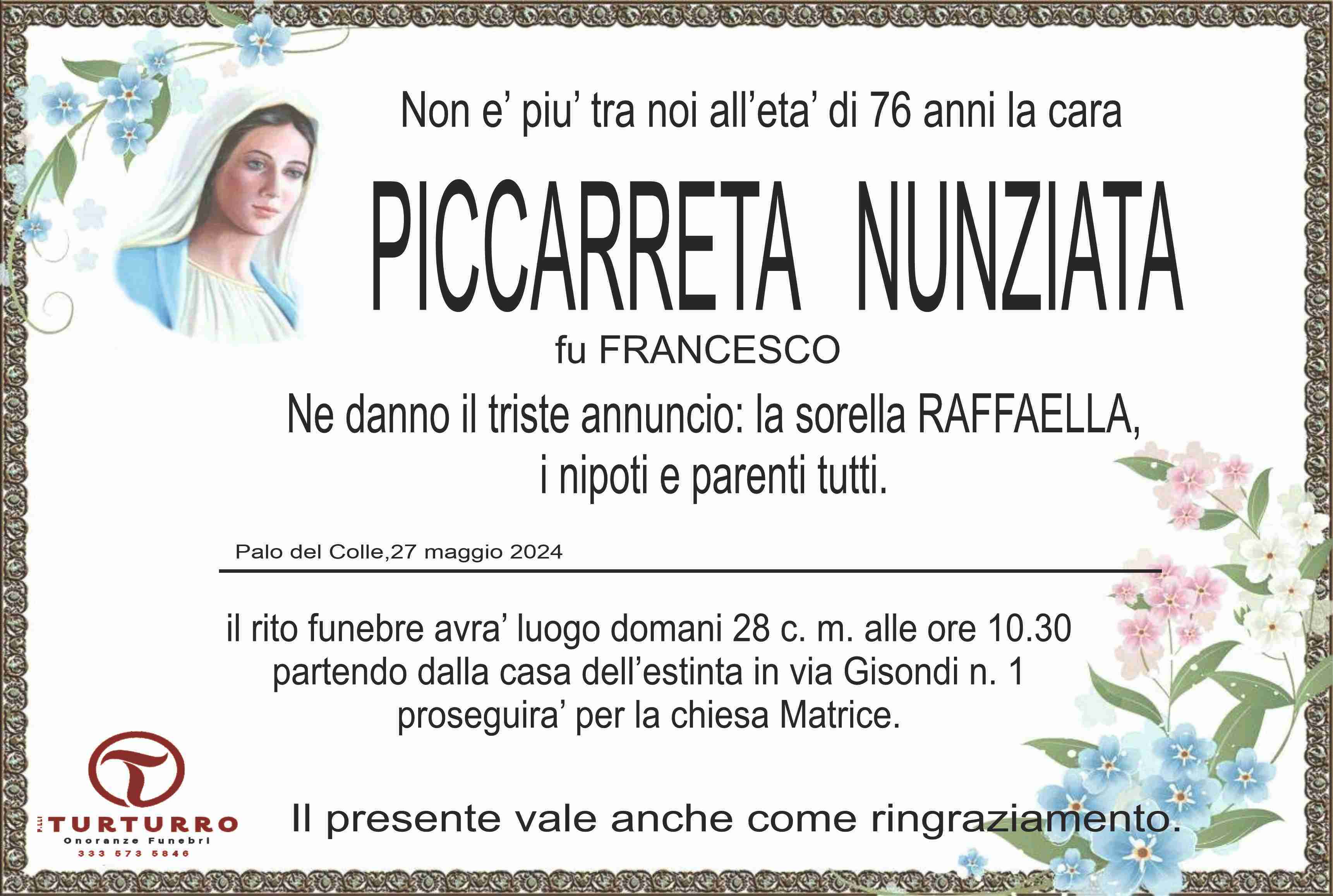 Nunziata Piccarreta