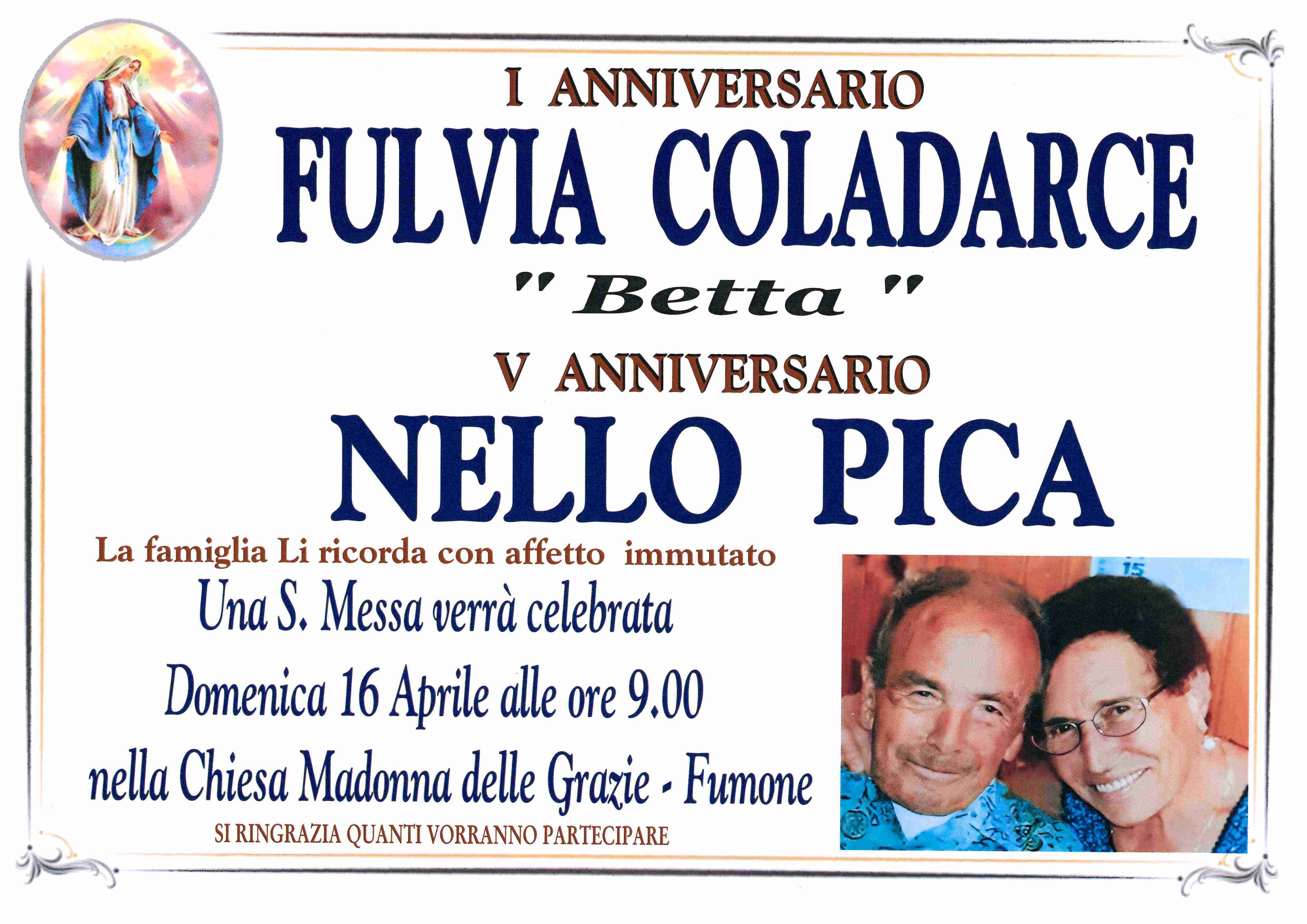 Fulvia Coladarce  e Nello Pica