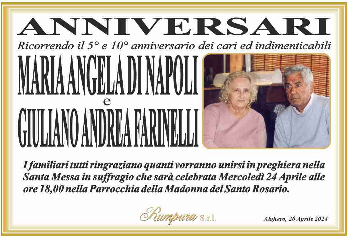 Maria Angela Di Napoli e Giuliano Andrea Farinelli