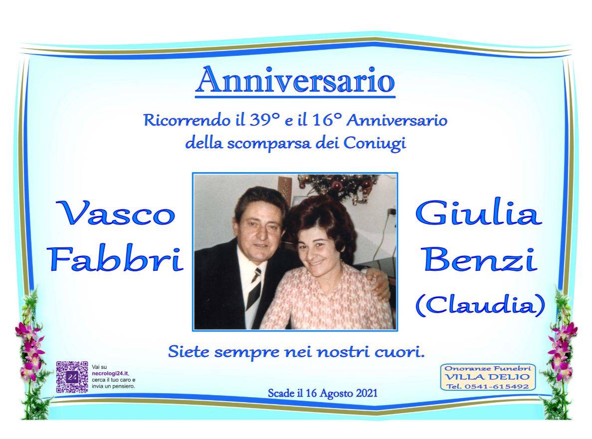 Vasco Fabbri e Giulia Benzi