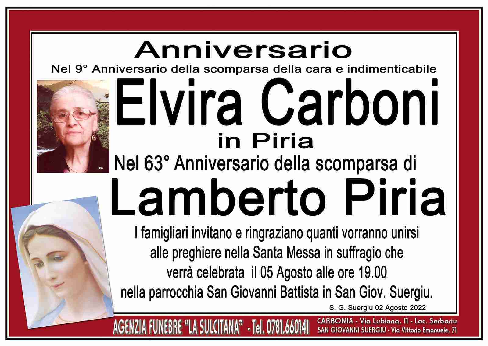 Elvira Carboni e Lamberto Piria