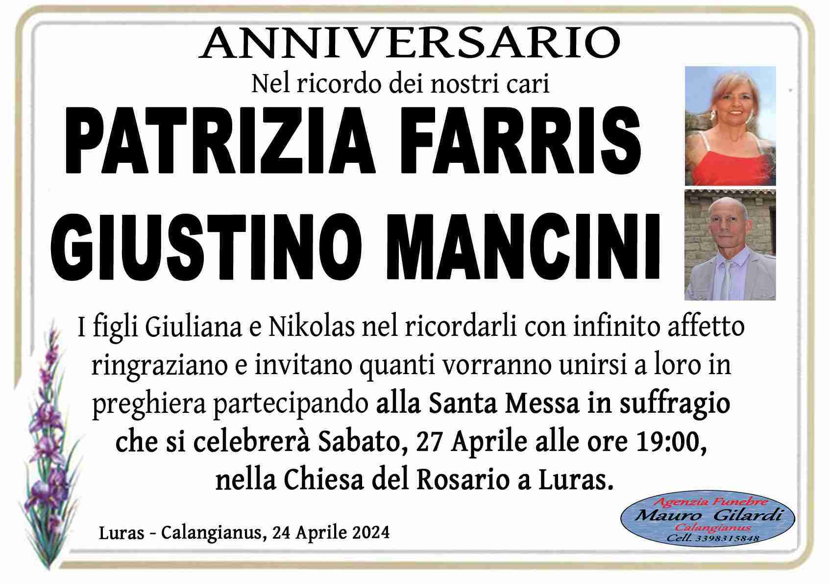 Patrizia Farris e Giustino Mancini