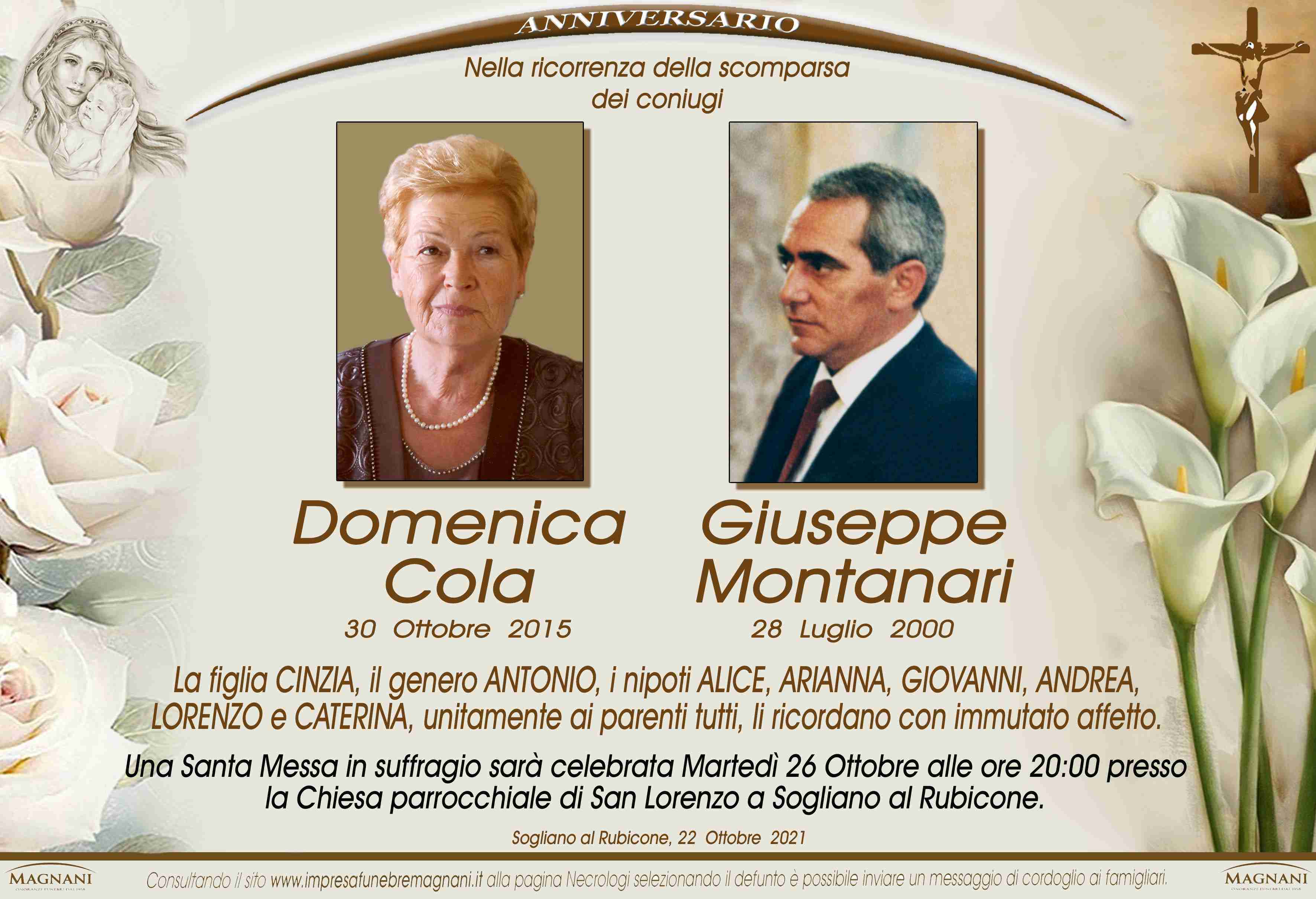 Giuseppe Montanari e Domenica Cola