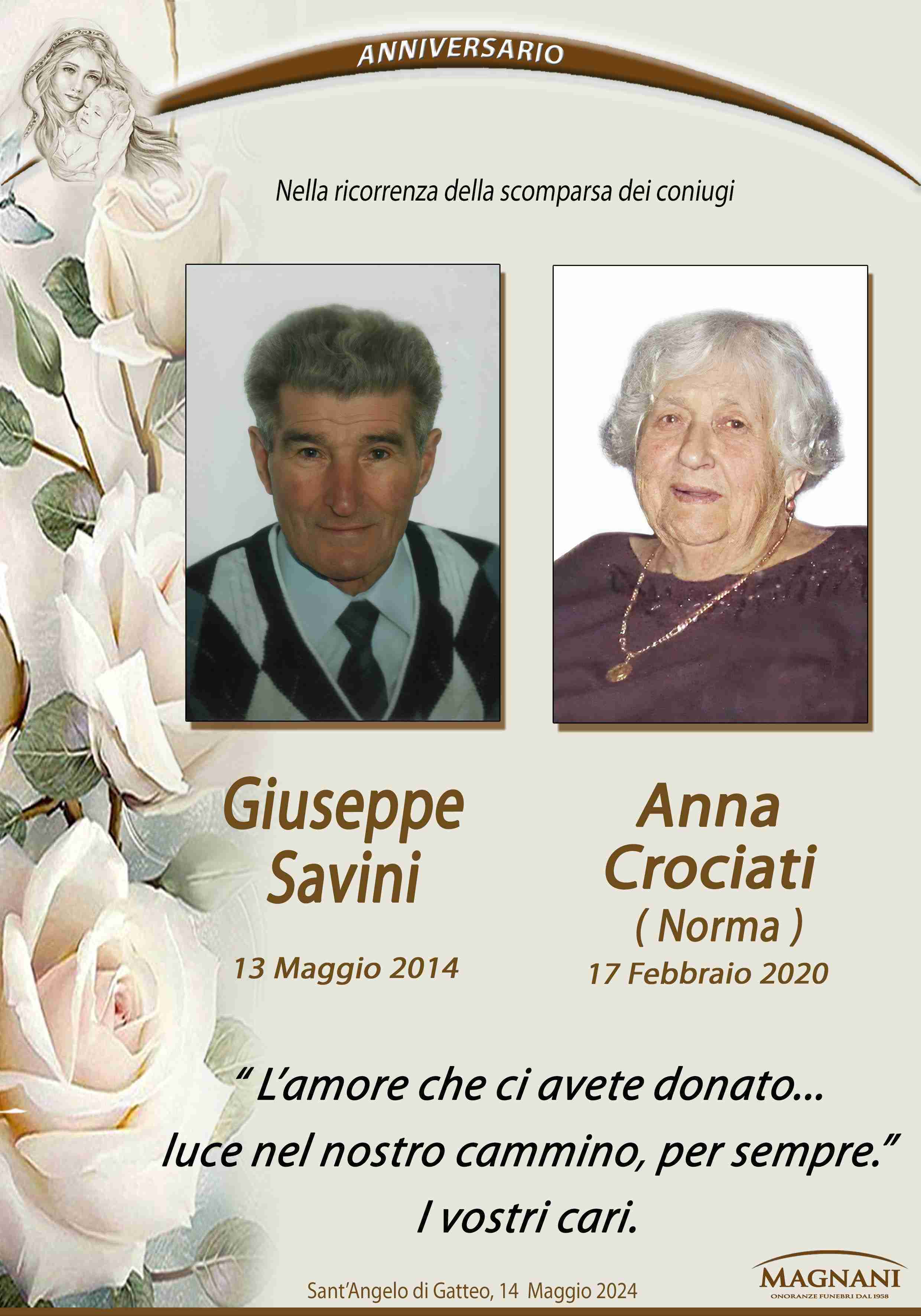 Giuseppe Savini e Anna Crociati