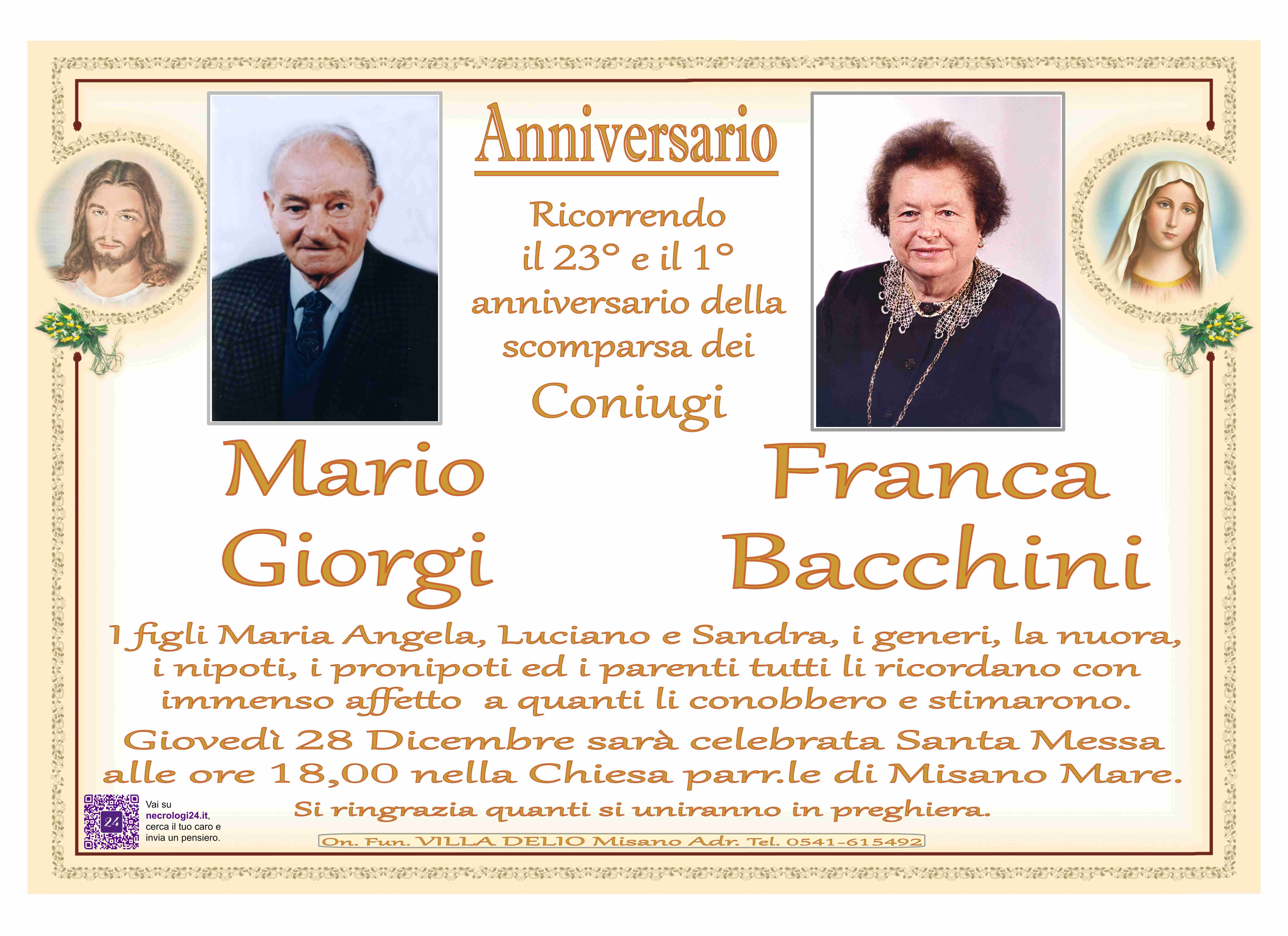 Mario Giorgi e Franca Bacchini