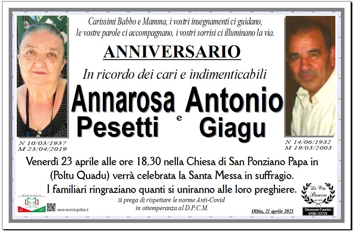 Annarosa Pesetti e Antonio Giagu