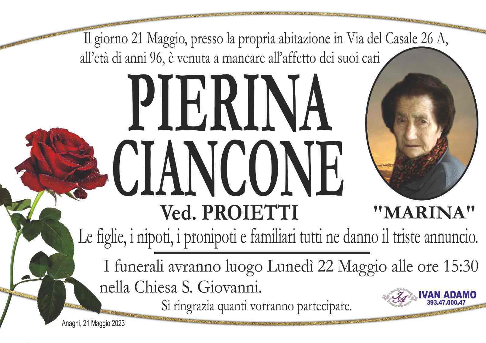 Pierina Ciancone  “Marina”