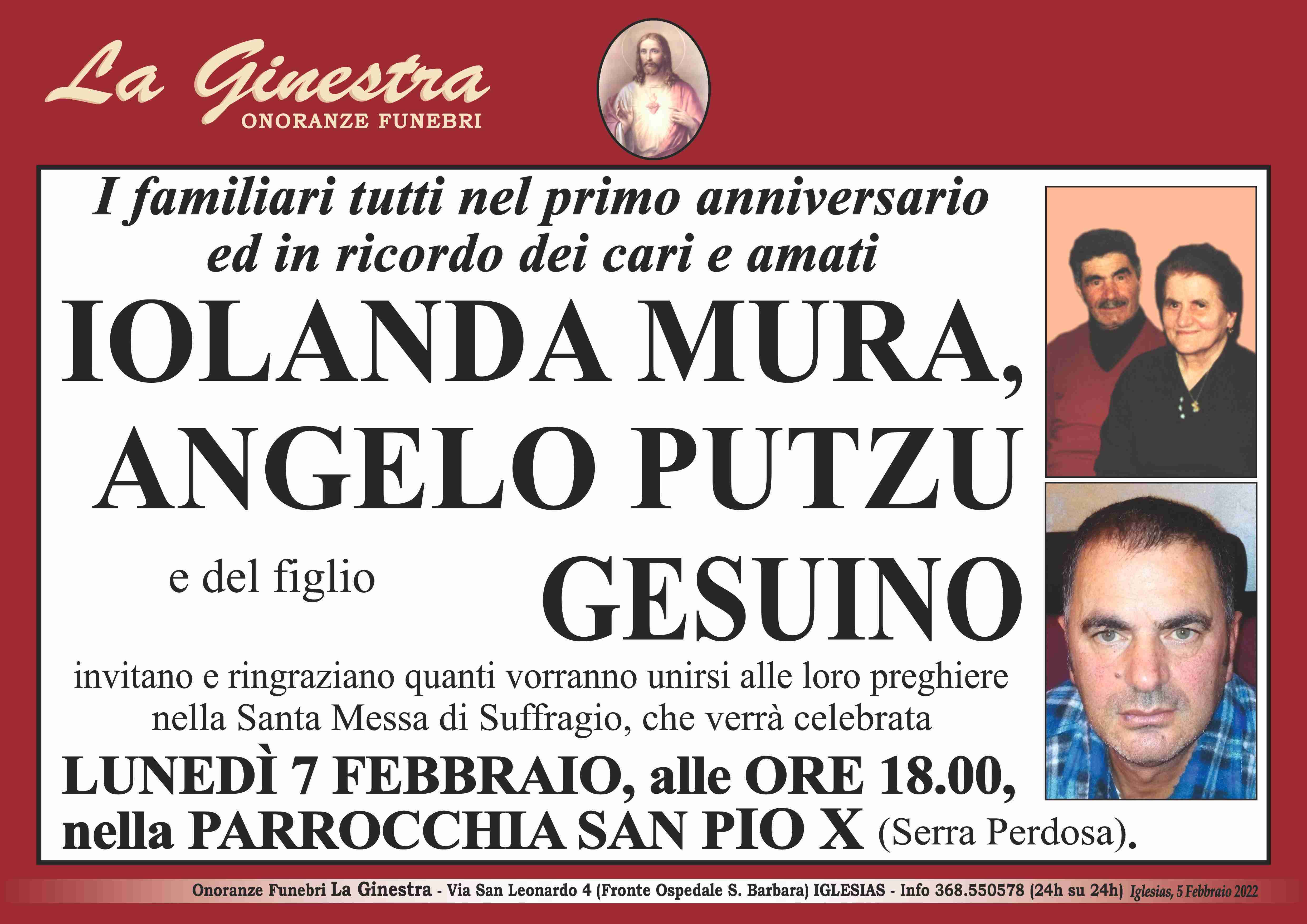 Iolanda Mura, Angelo Putzu e Gesuino Putzu