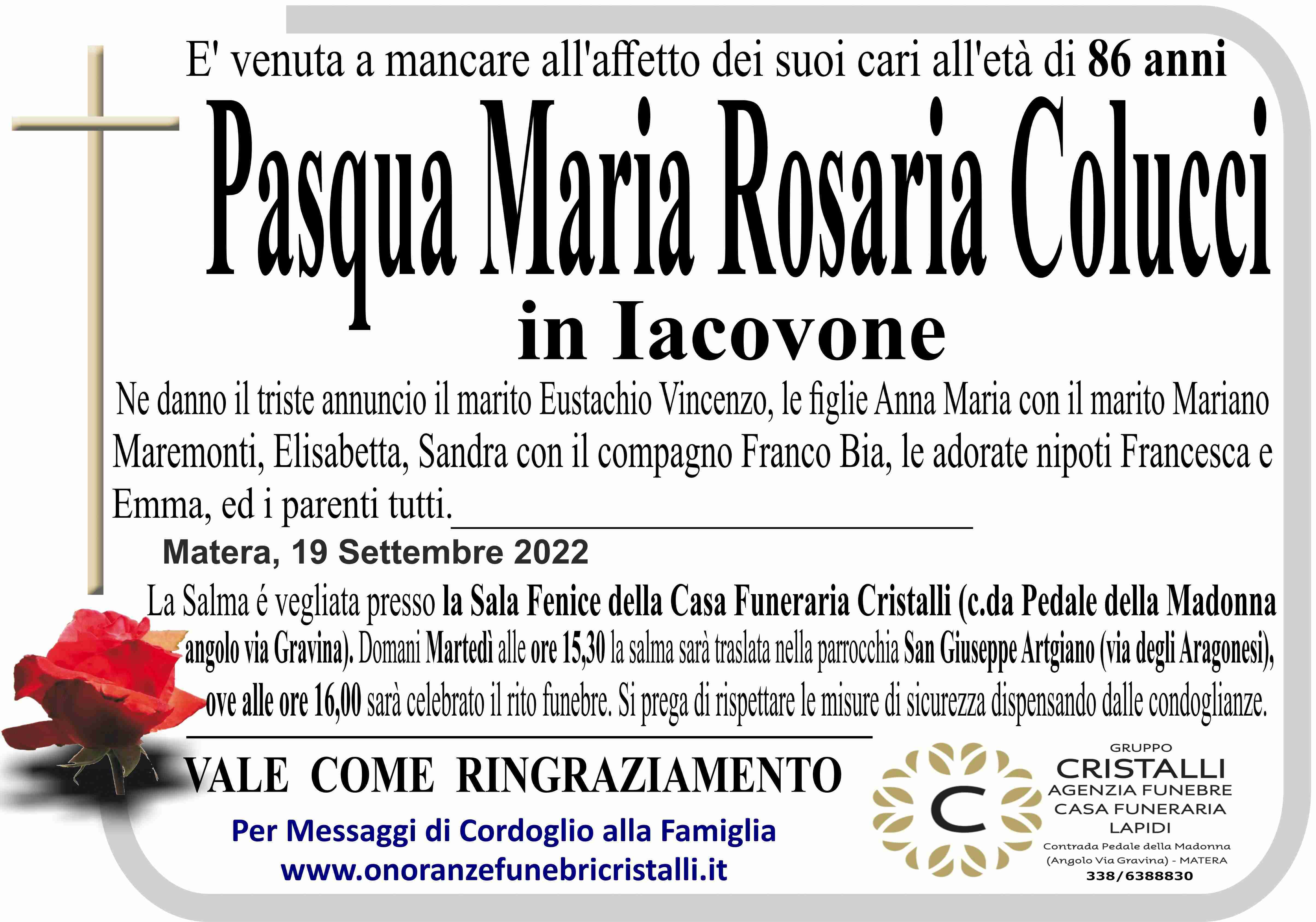 Pasqua Maria Rosaria Colucci