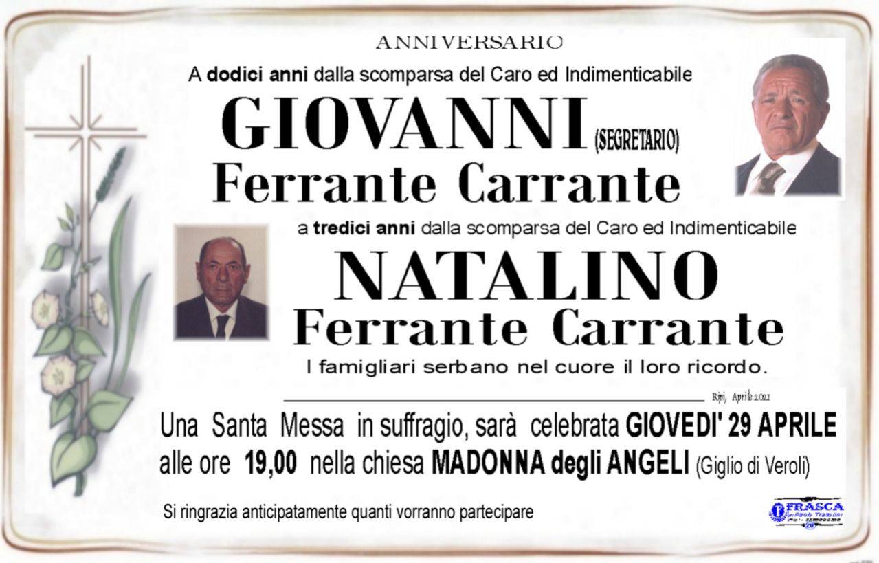 Giovanni Ferrante Carrante e Natalino Ferrante Carrante