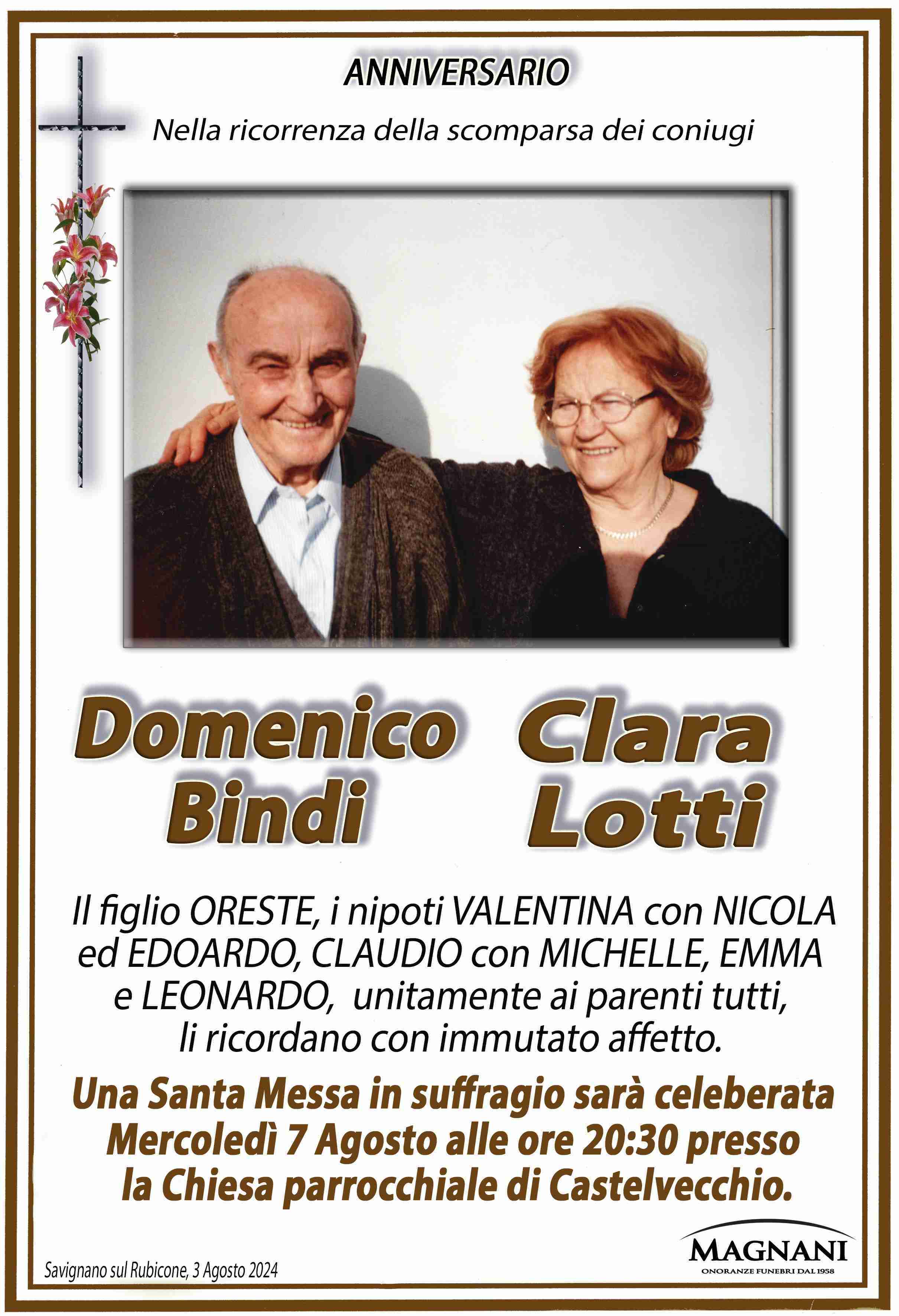 Domenico Bindi e Clara Lotti