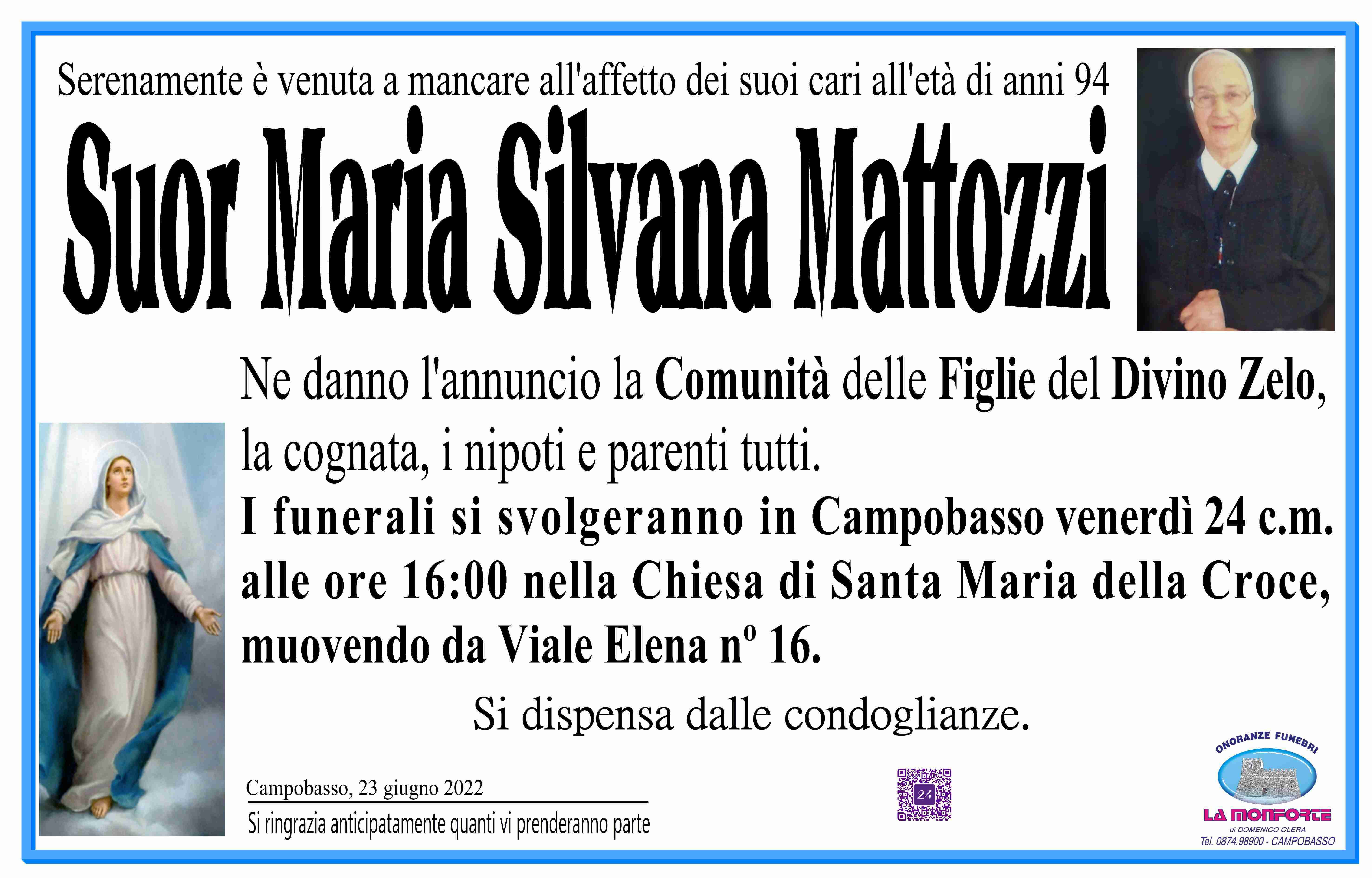 Suor Maria Silvana Mattozzi