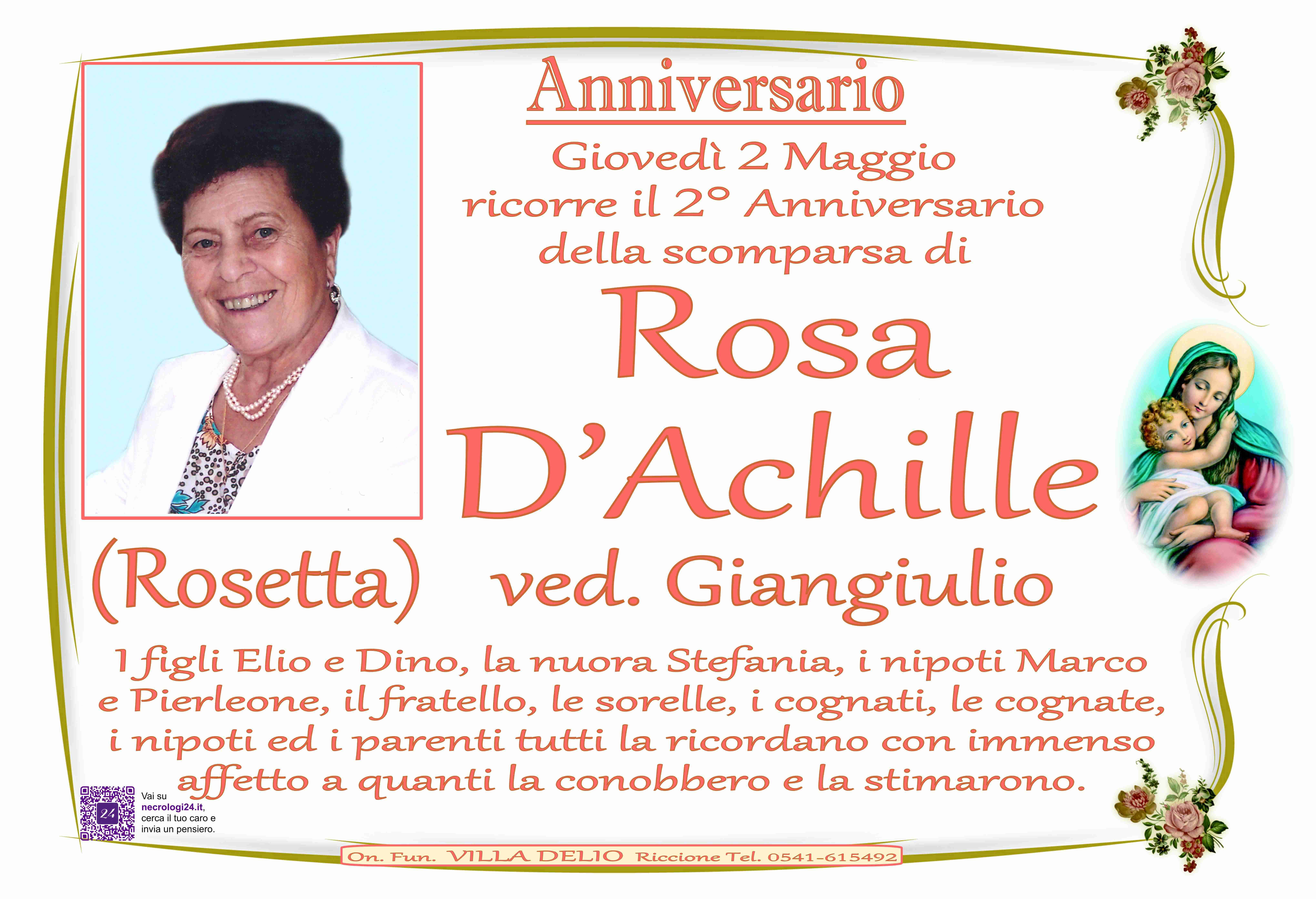 Rosa (Rosetta) D'Achille ved. Giangiulio