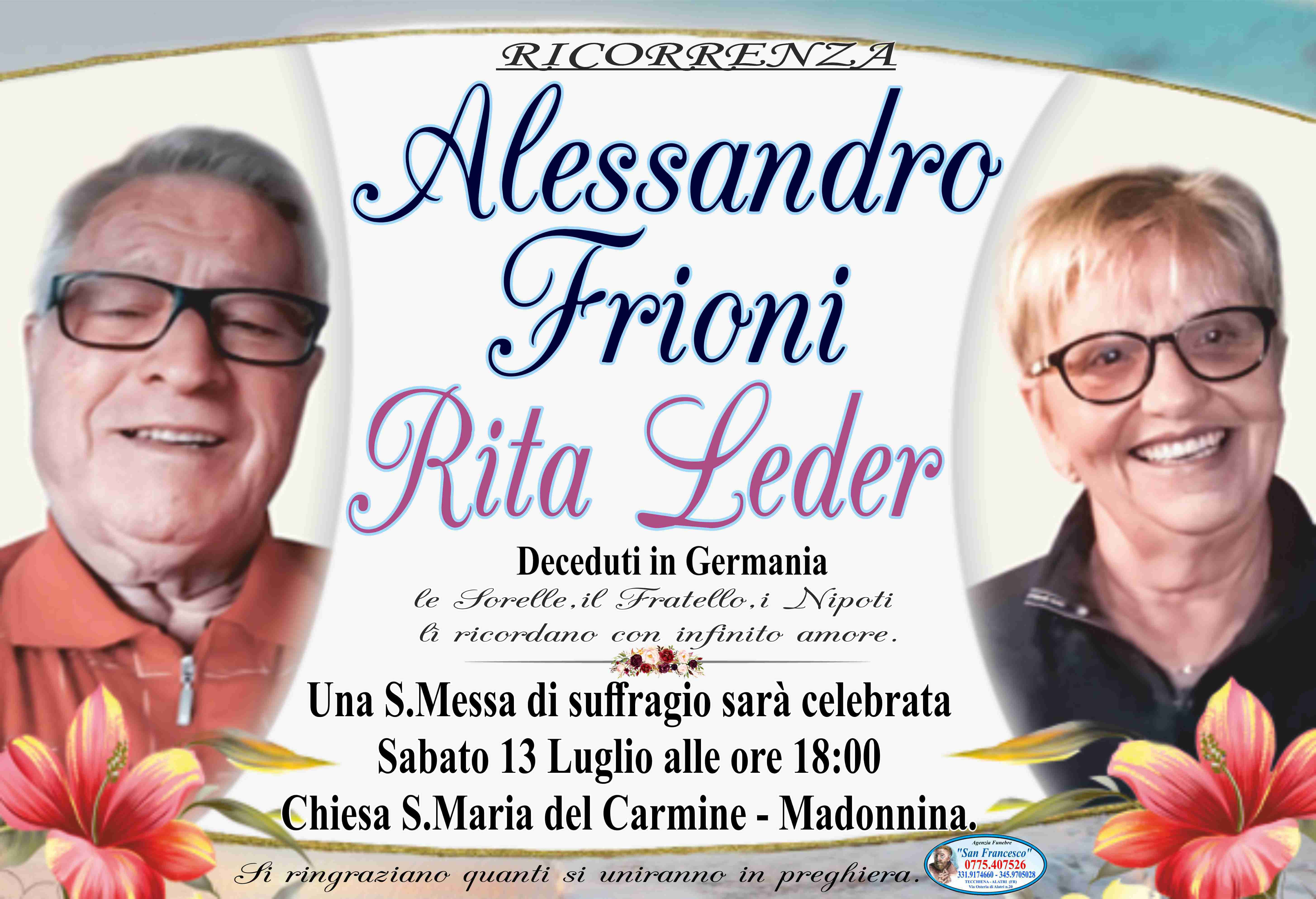 Alessandro Frioni e Rita Leder