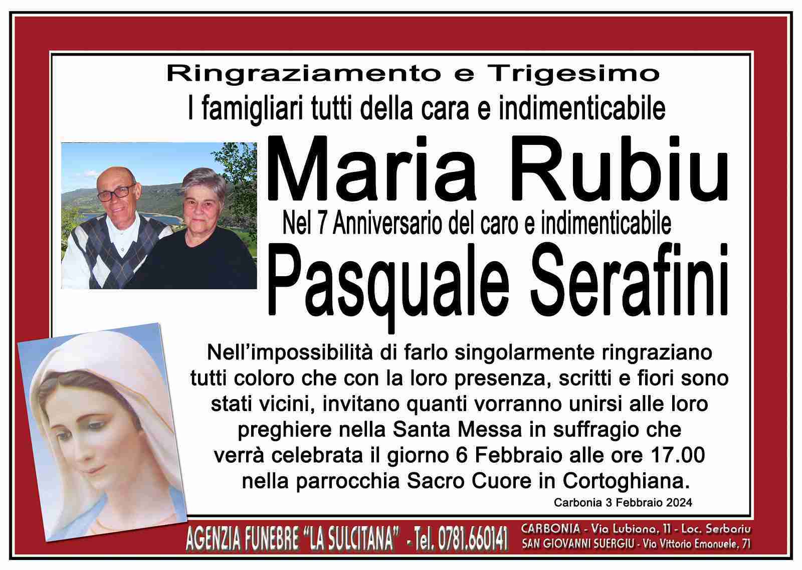 Maria Rubiu  Pasquale Serafini