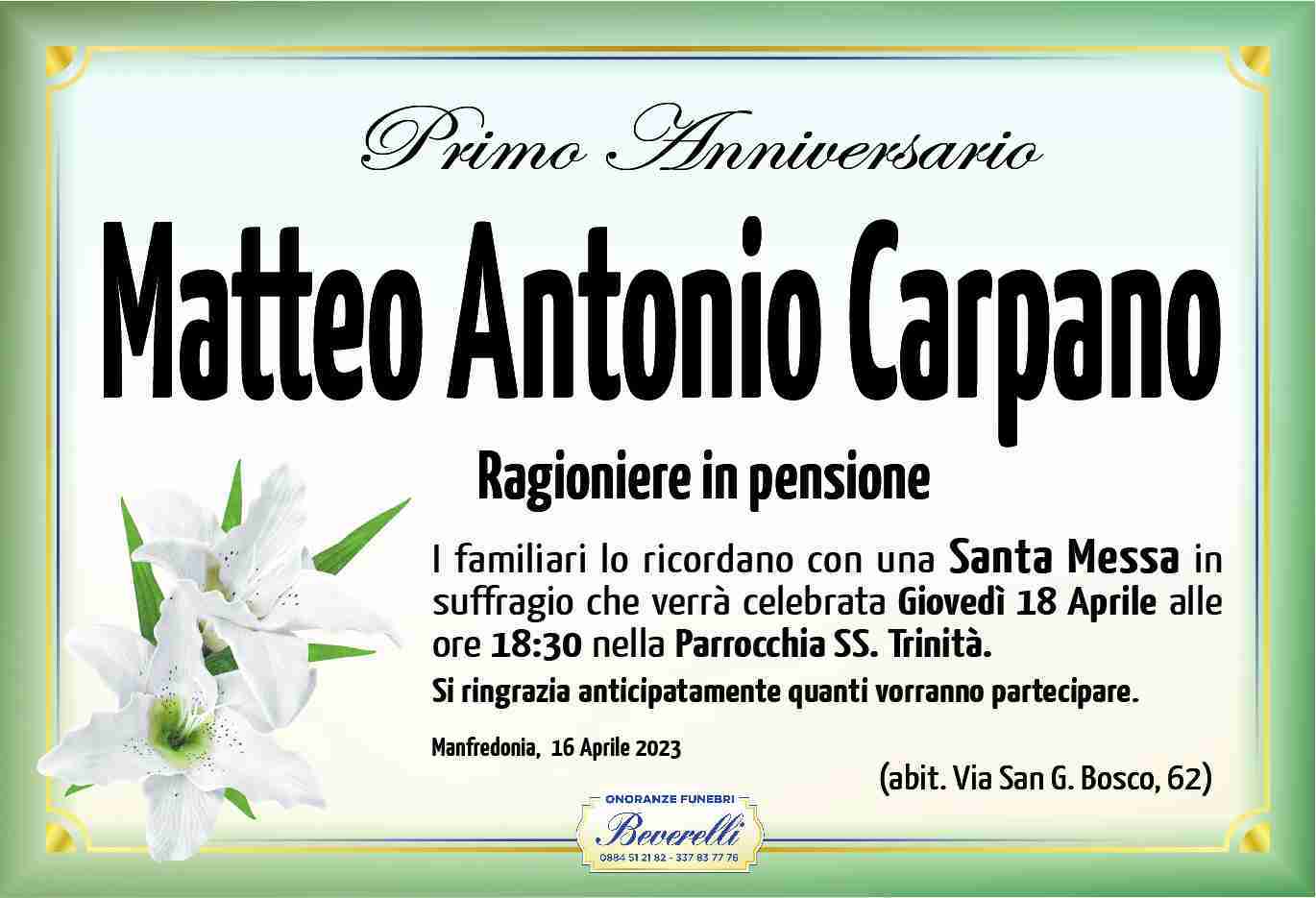 Matteo Antonio Carpano