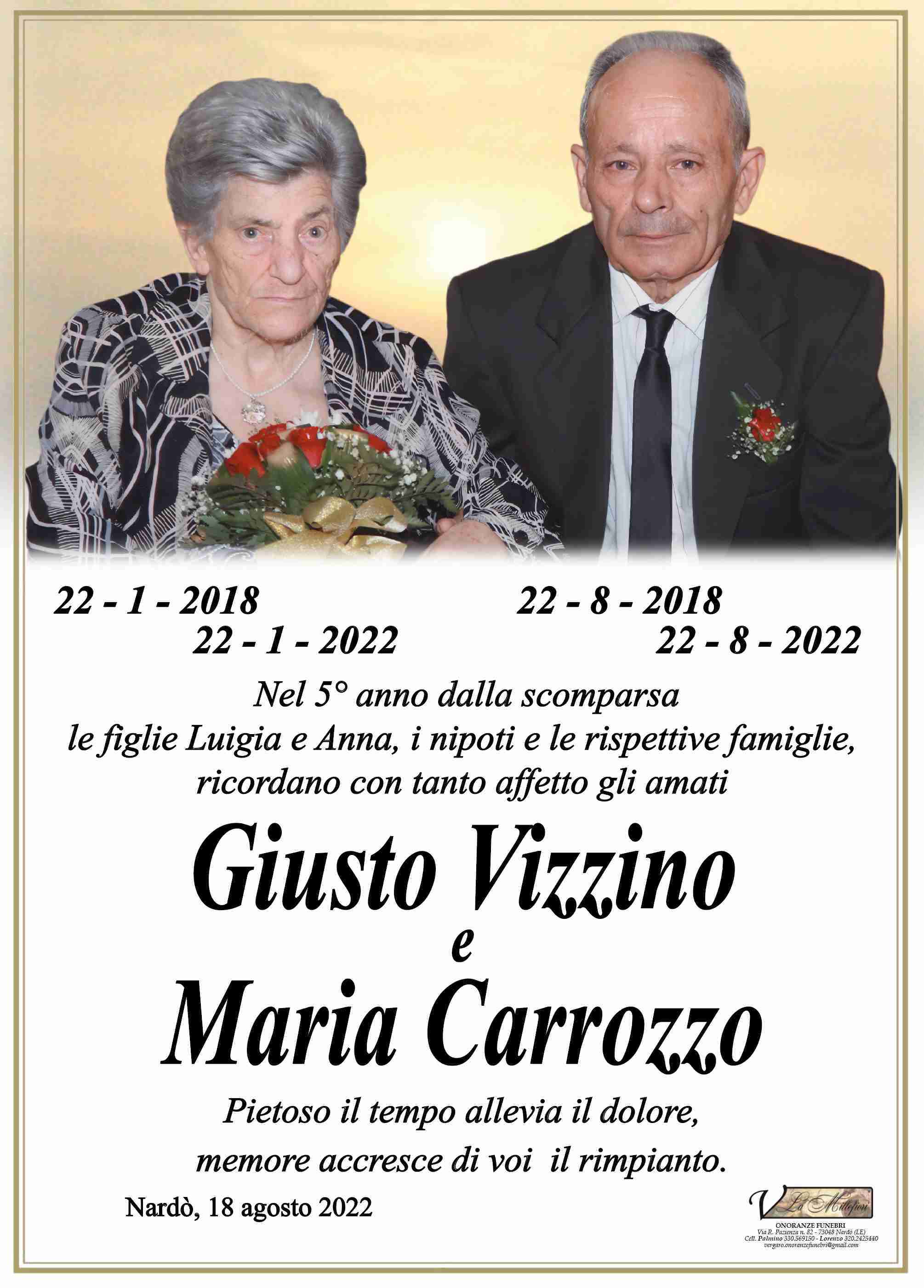 Giusto Vizzino e Maria Carrozzo