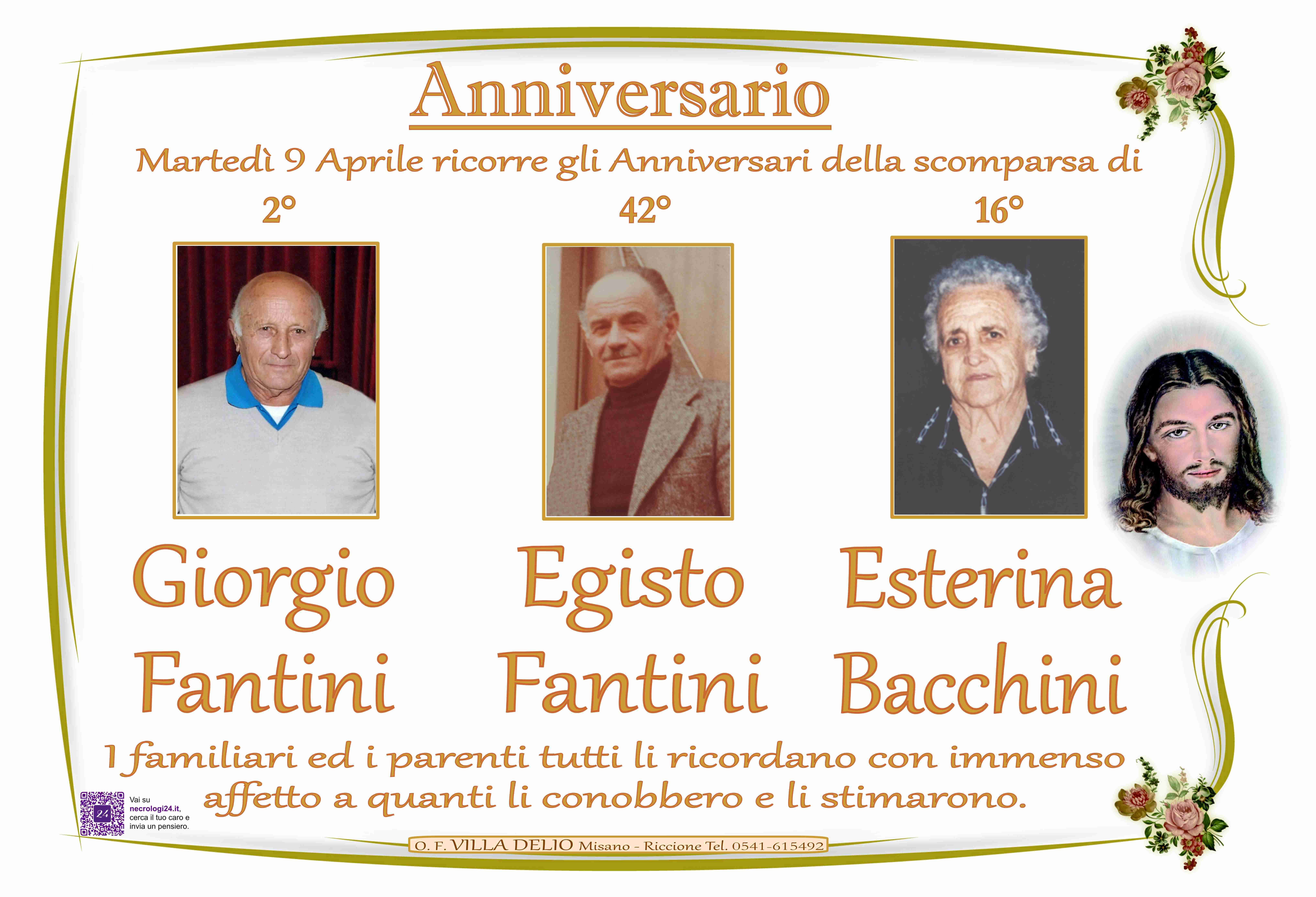 Giorgio Fantini, Egisto Fantini, Esterina Bacchini