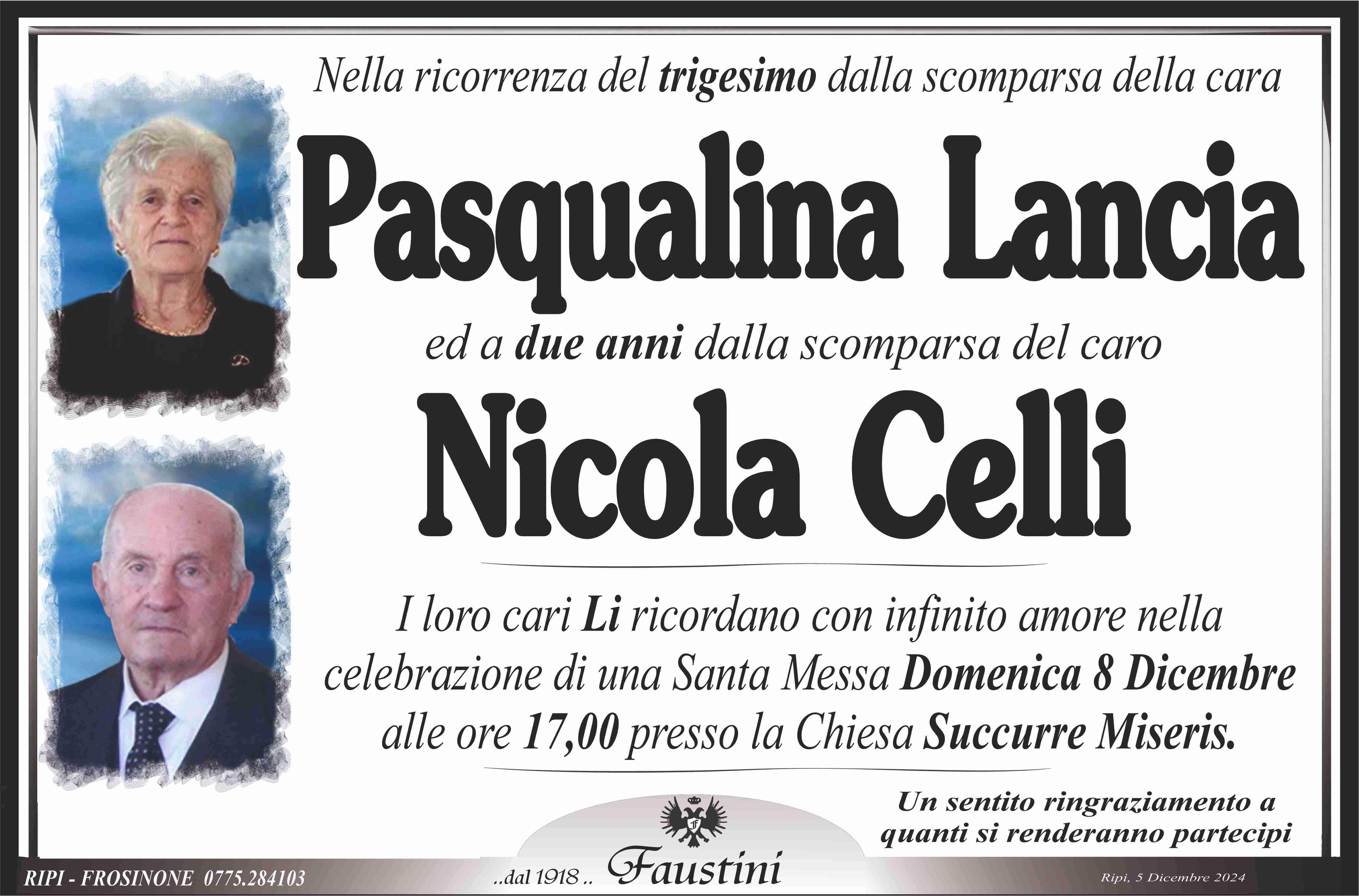 Pasqualina Lancia Nicola Celli