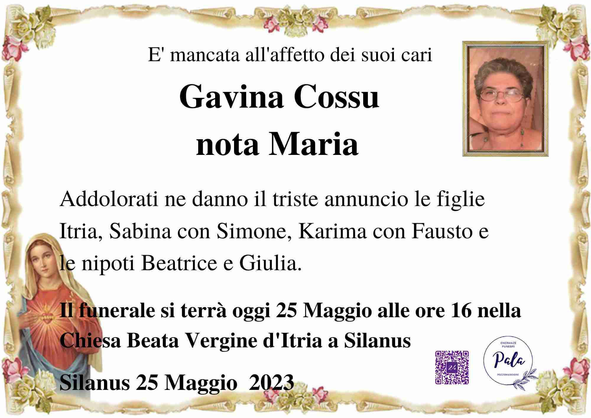 Gavina Cossu  nota Maria