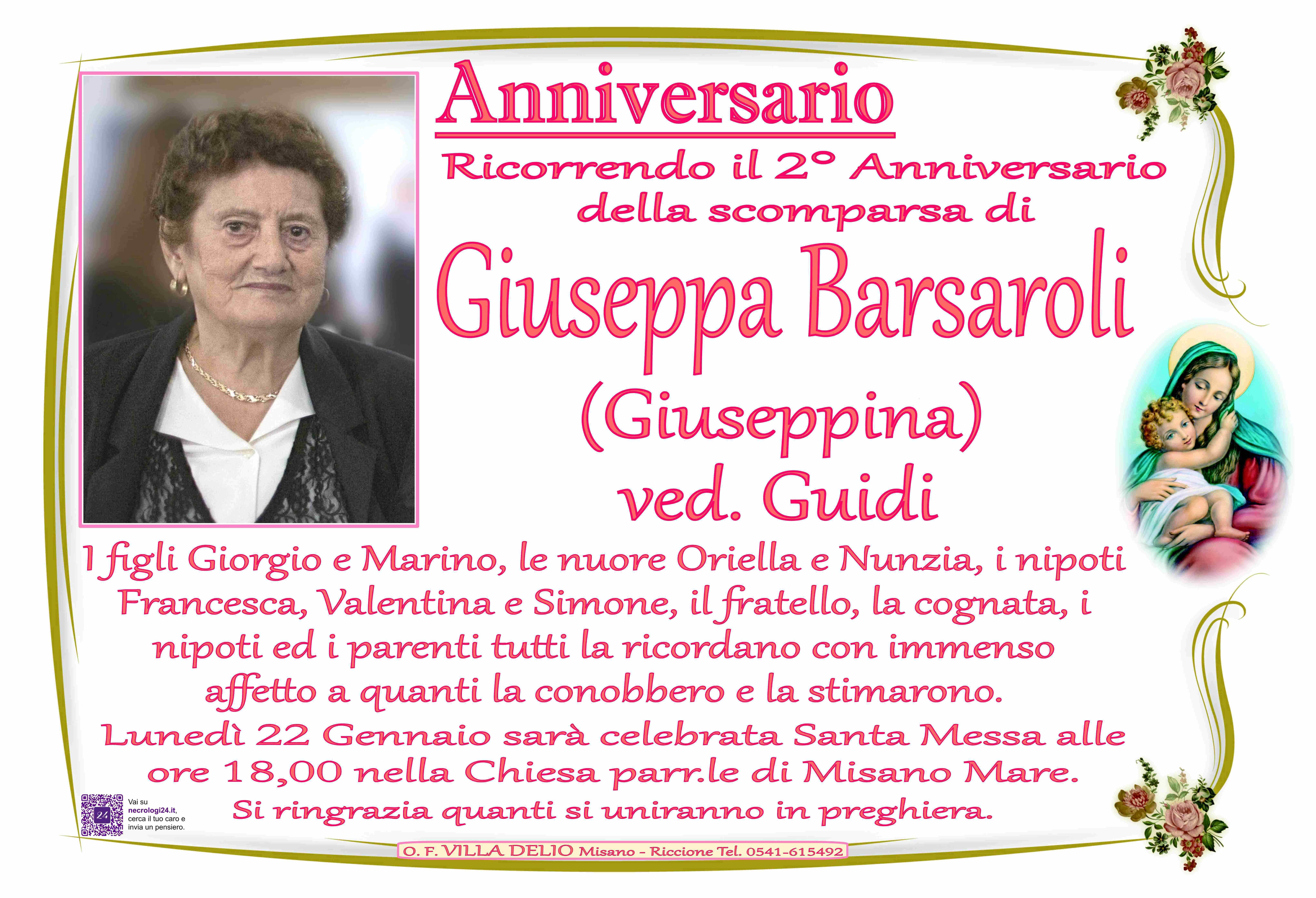 Giuseppa Barsaroli ved. Guidi