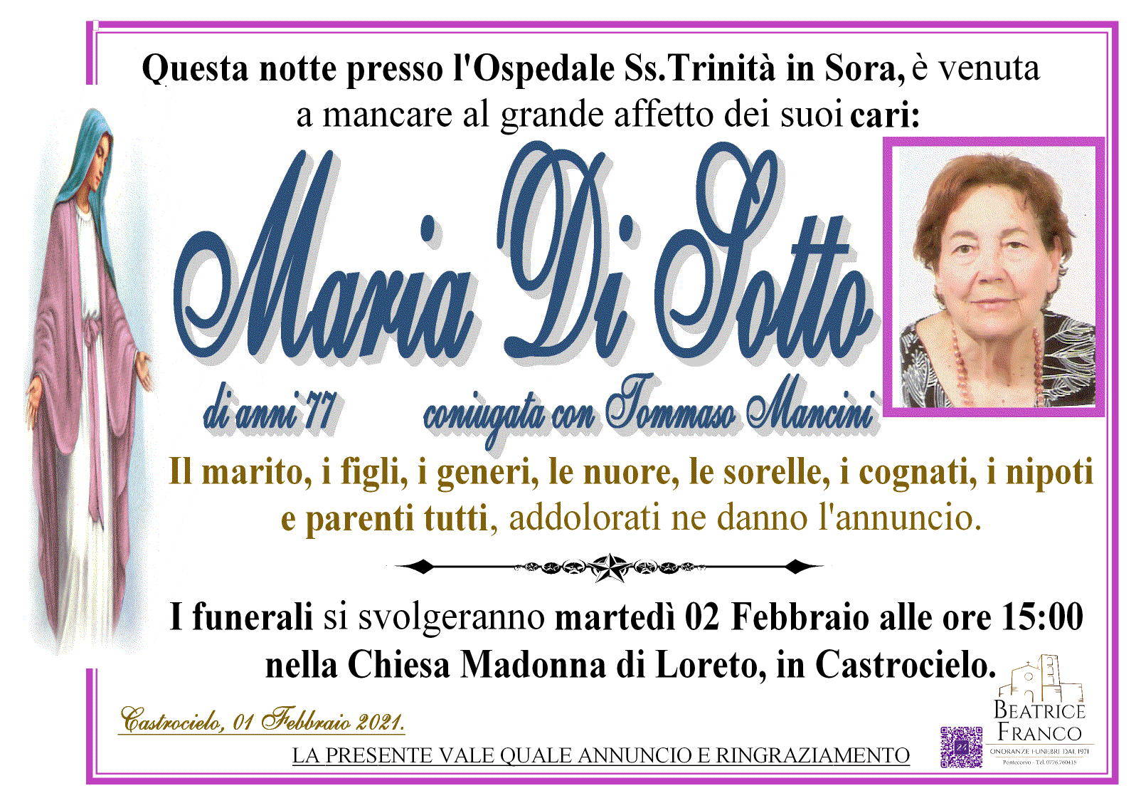 Maria Di Sotto