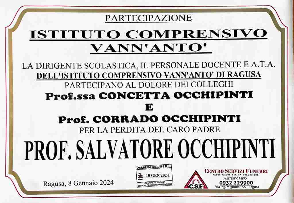 Prof. Salvatore Occhipinti