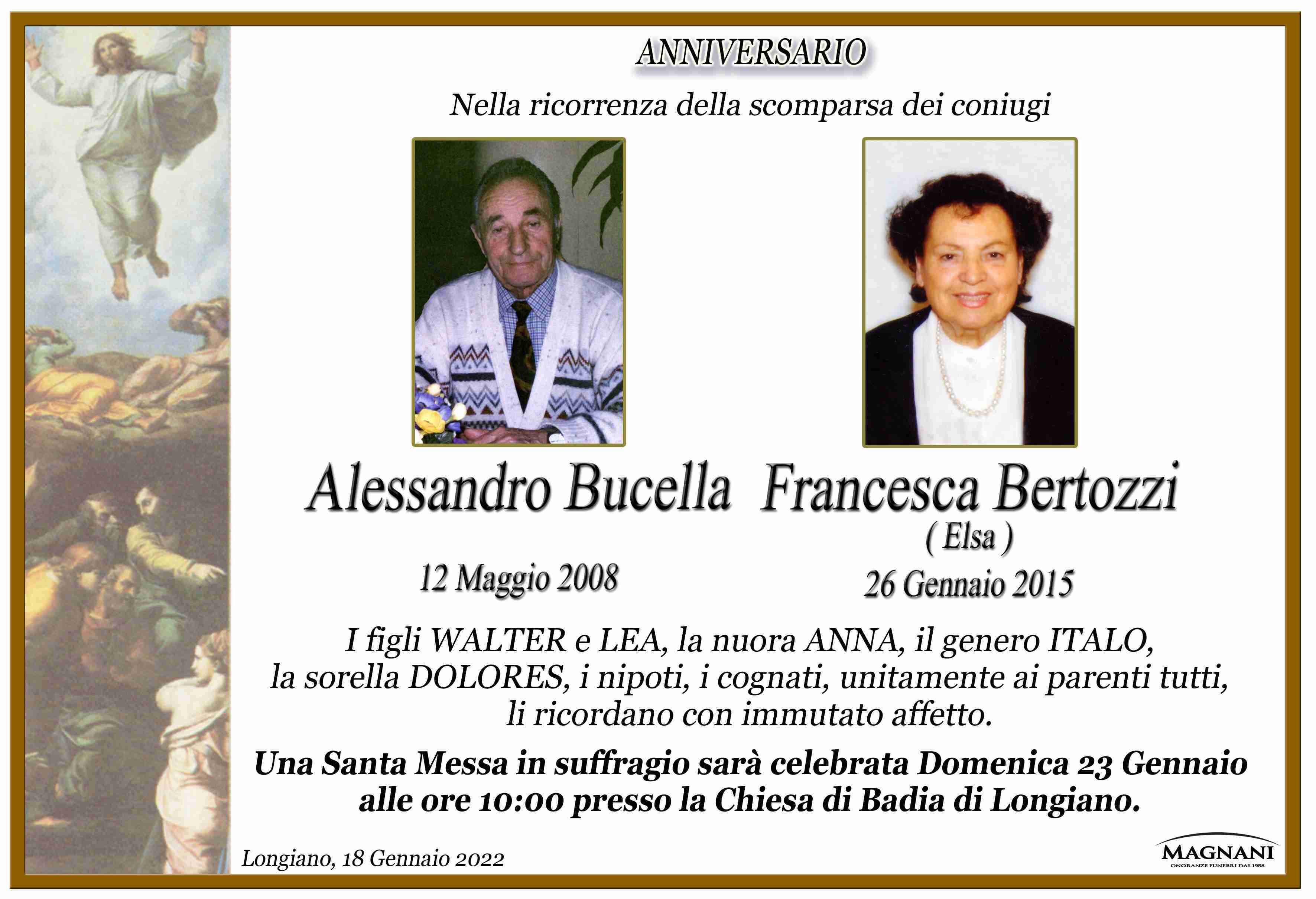Alessandro Bucella e Francesca Bertozzi