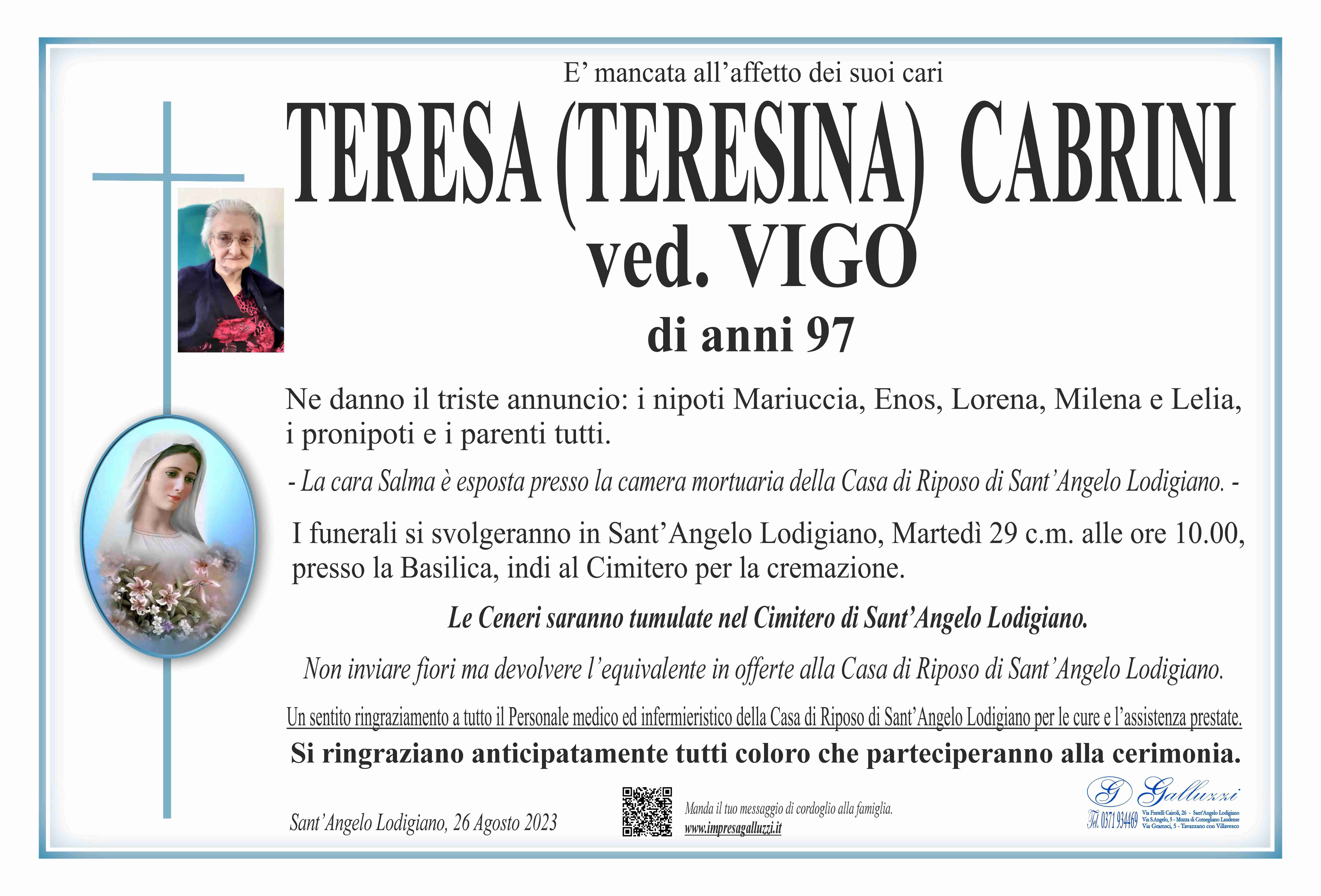 Teresa (Teresina) Cabrini