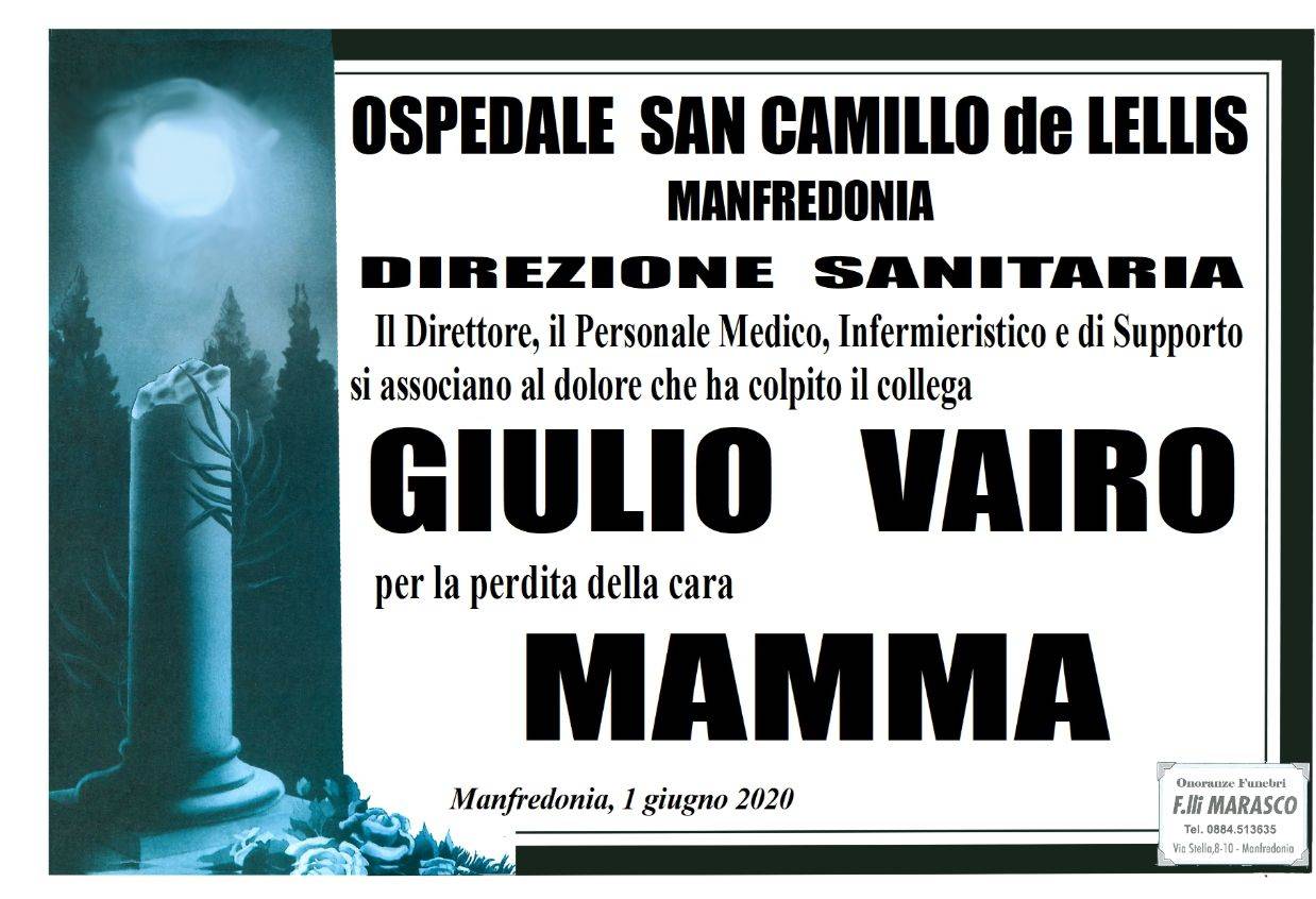 Ospedale "San Camillo de Lellis" Manfredonia - Direzione Sanitaria