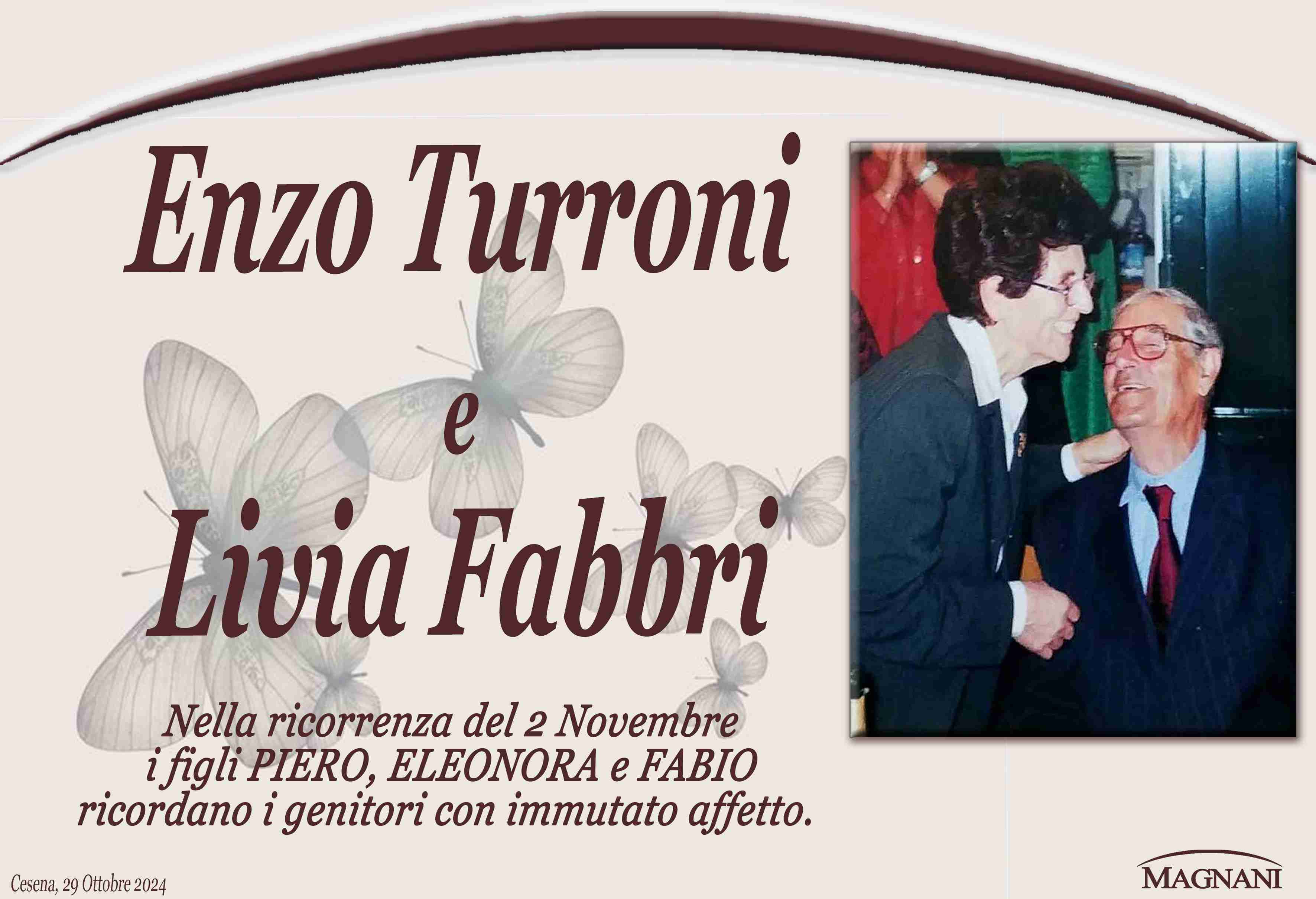 Enzo Turroni e Livia Fabbri