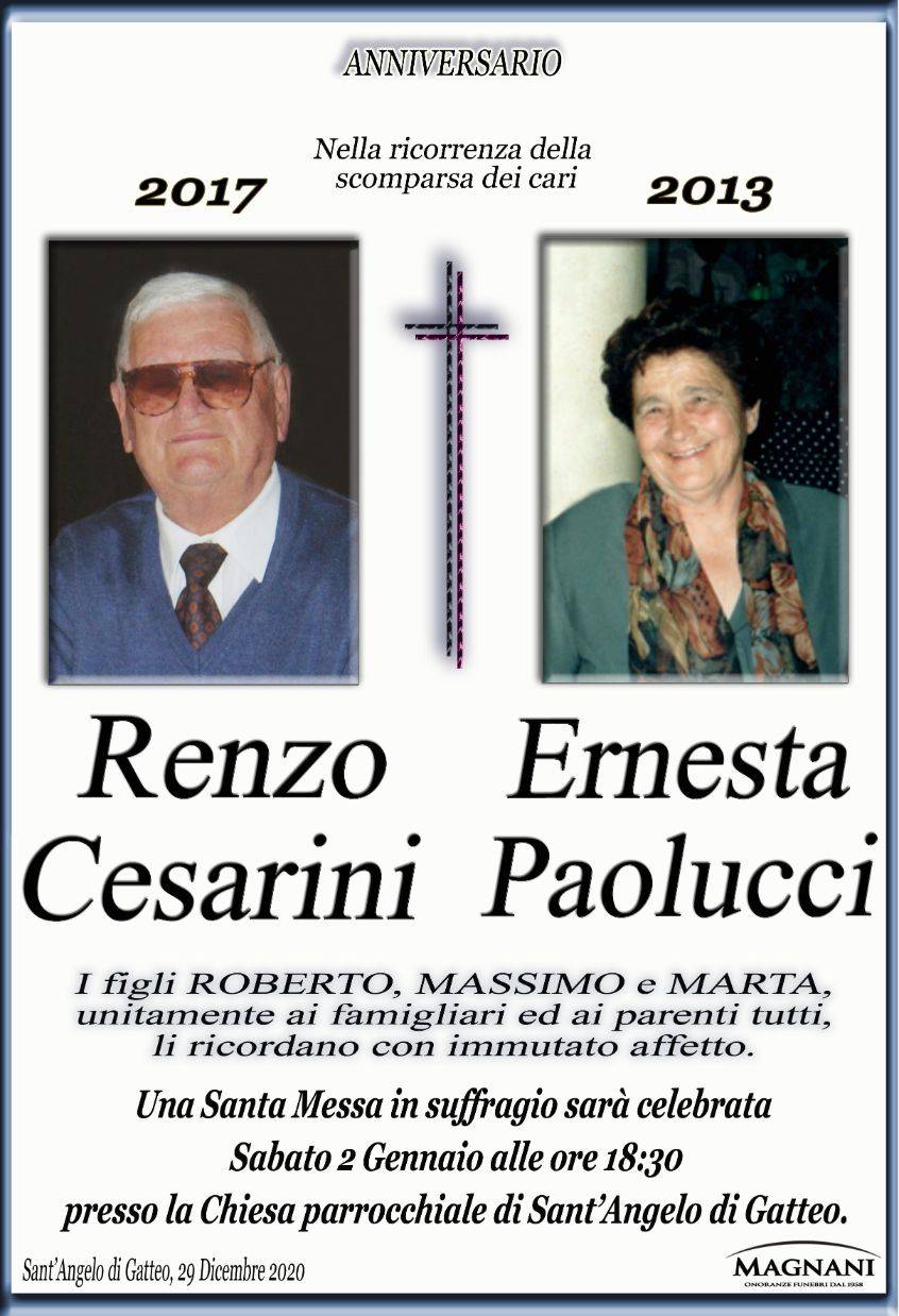 Coniugi Ernesta Paolucci e Renzo Cesarini