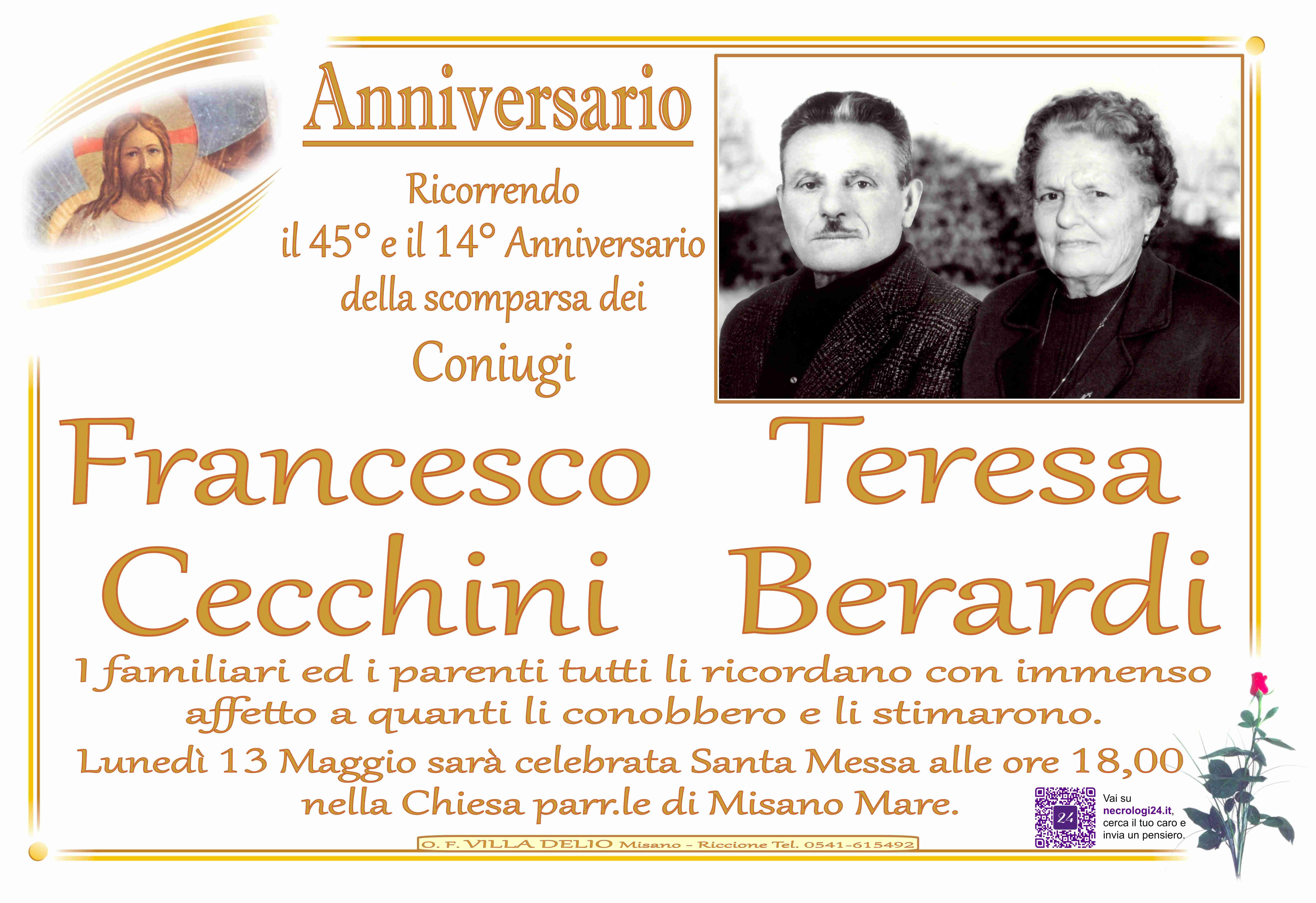 Francesco Cecchini e Teresa Berardi