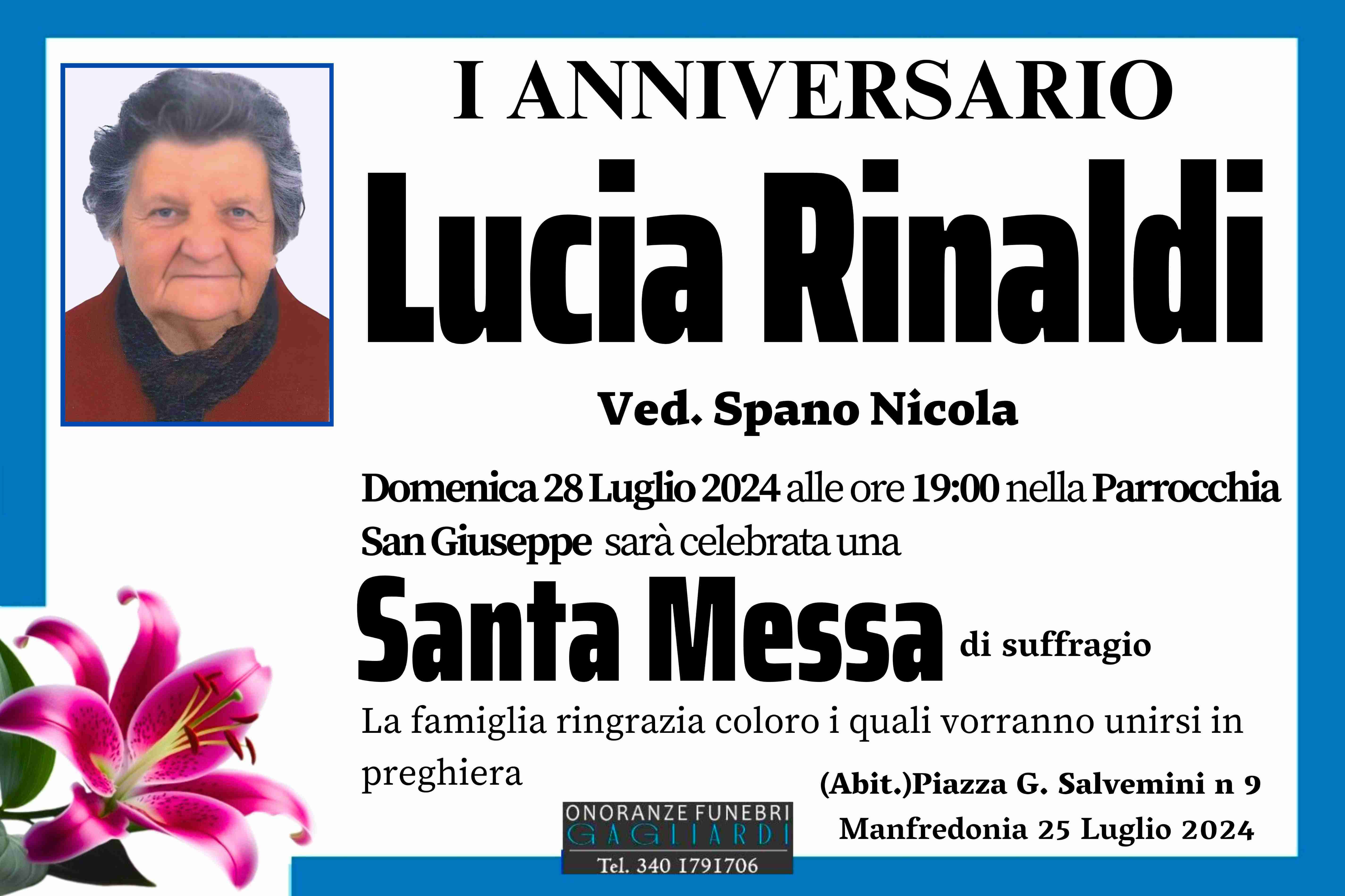 Lucia Rinaldi Ved. Spano Nicola