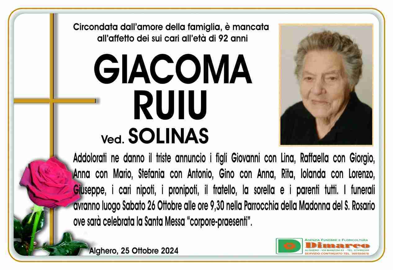 Giacoma Ruiu ved. Solinas