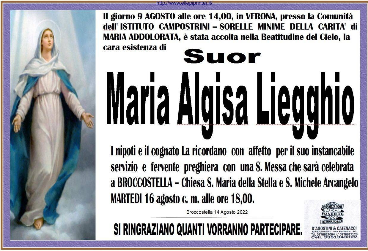 Suor Maria Adalgisa Liegghio