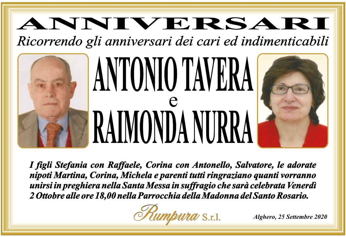 Antonio Tavera e Raimonda Nurra