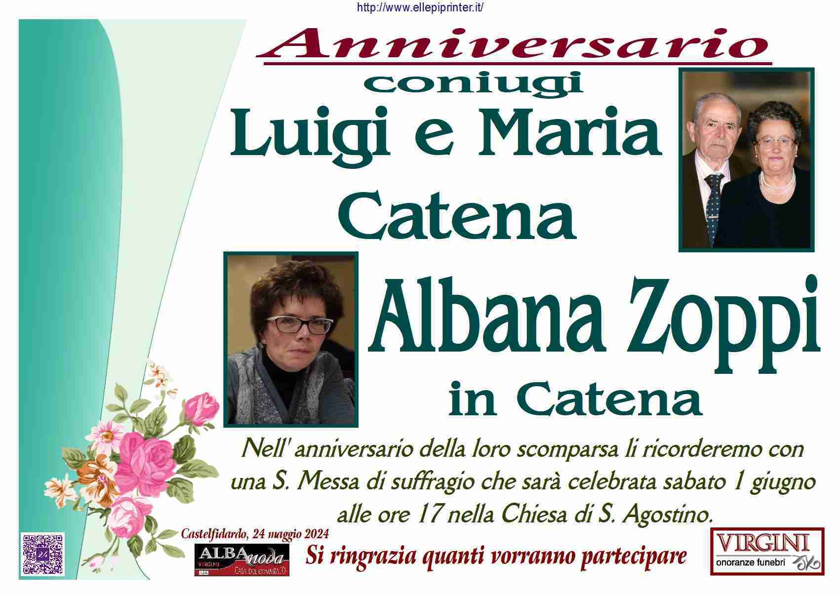 Luigi Catena Maria Catena Albana Zoppi