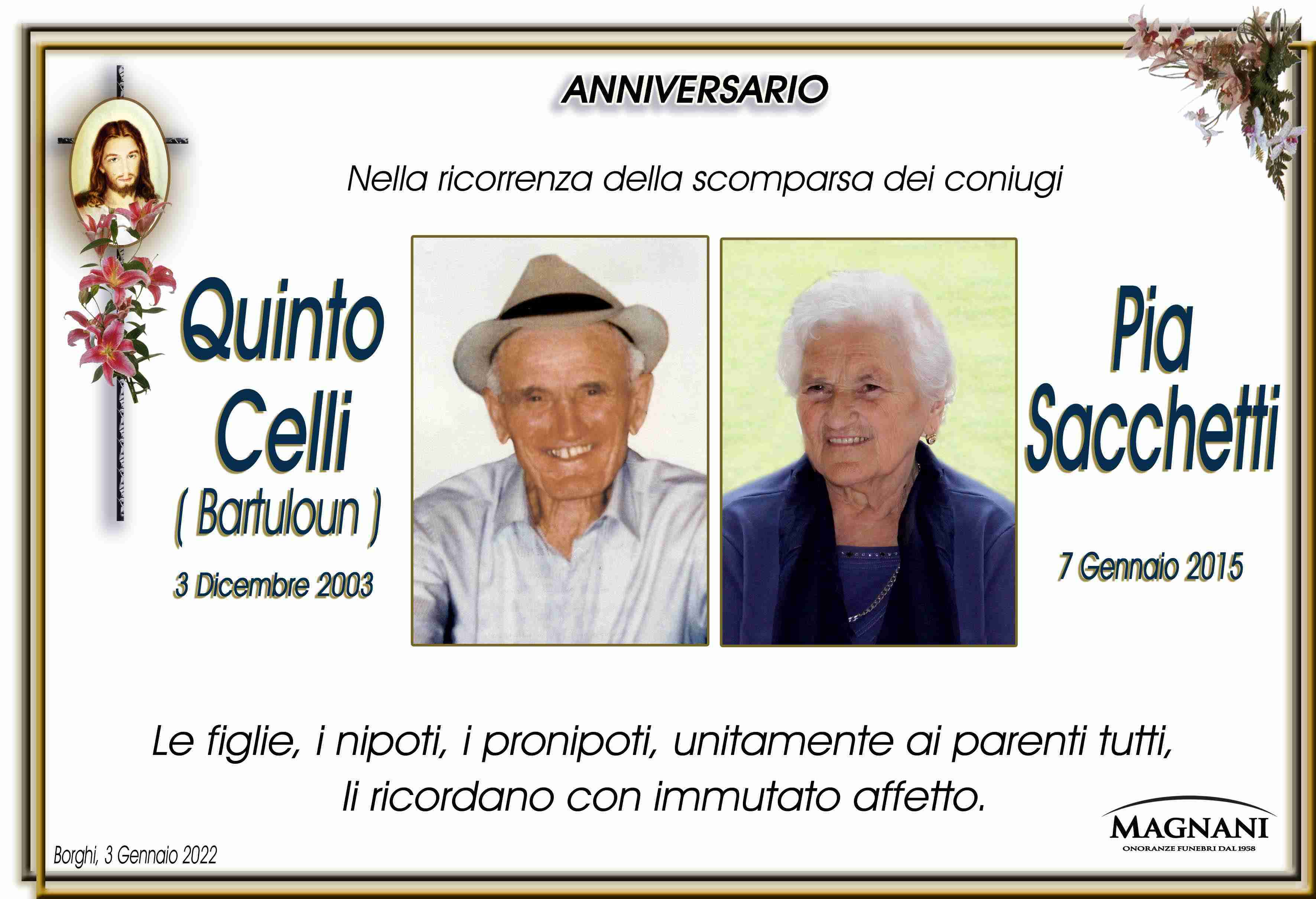 Quinto Celli e Pia Sacchetti