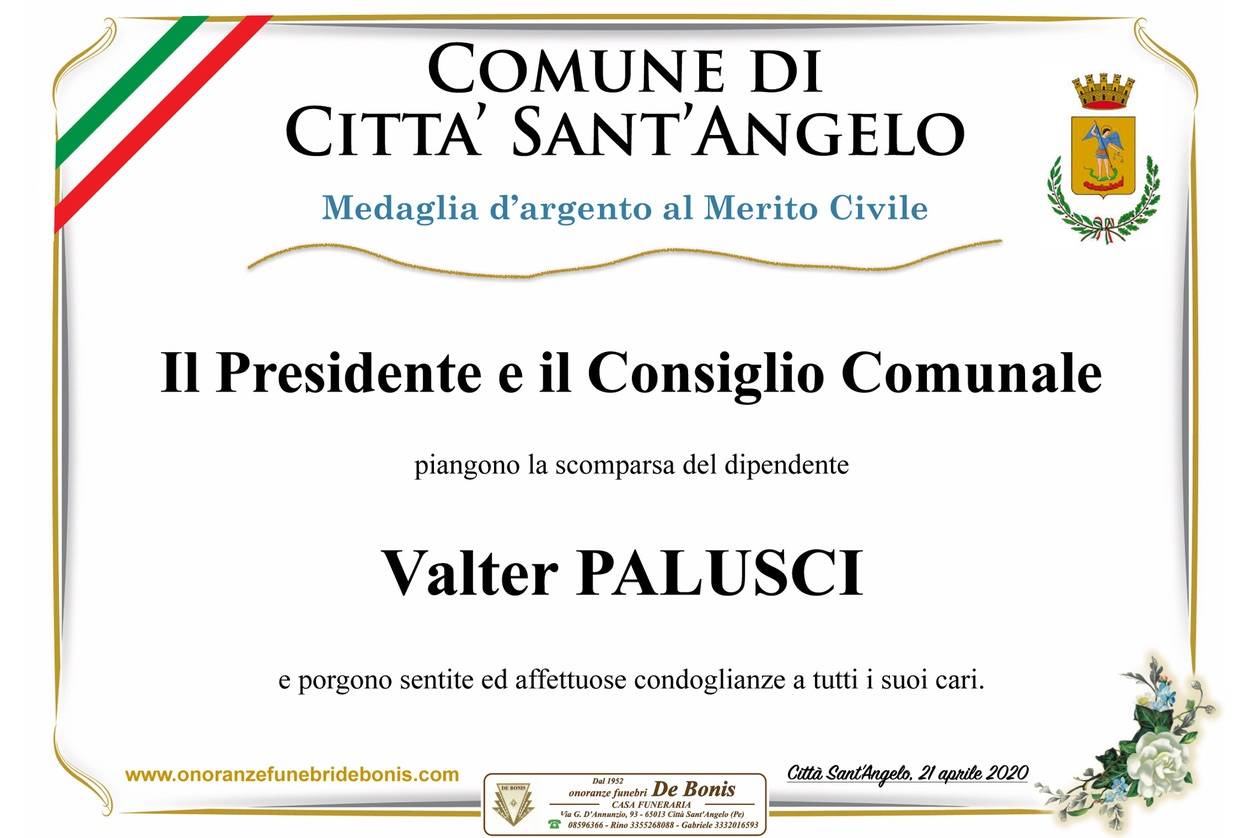 Il Presidente e il Consiglio Comunale - Città Sant'Angelo