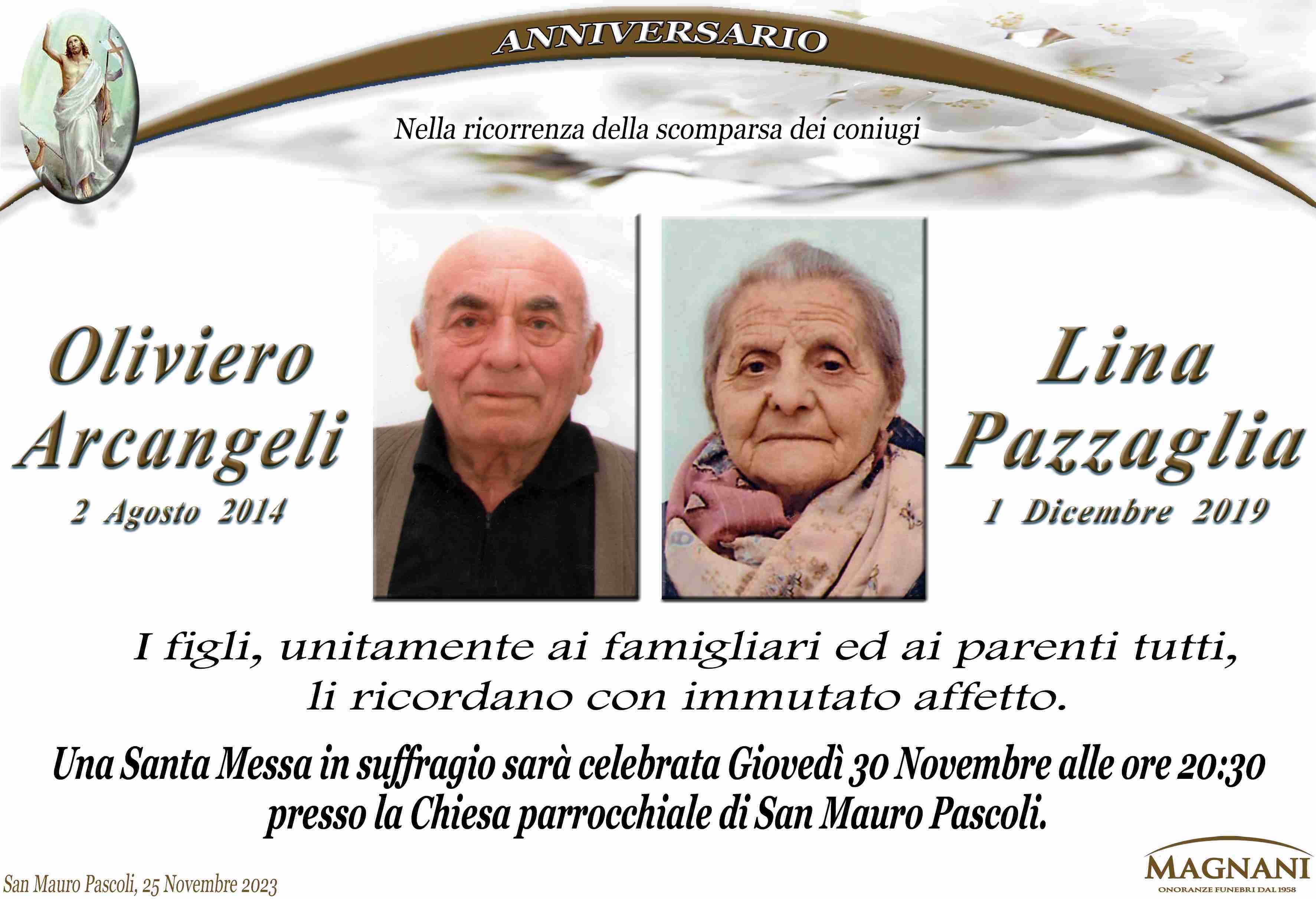 Oliviero Arcangeli e Lina Pazzaglia