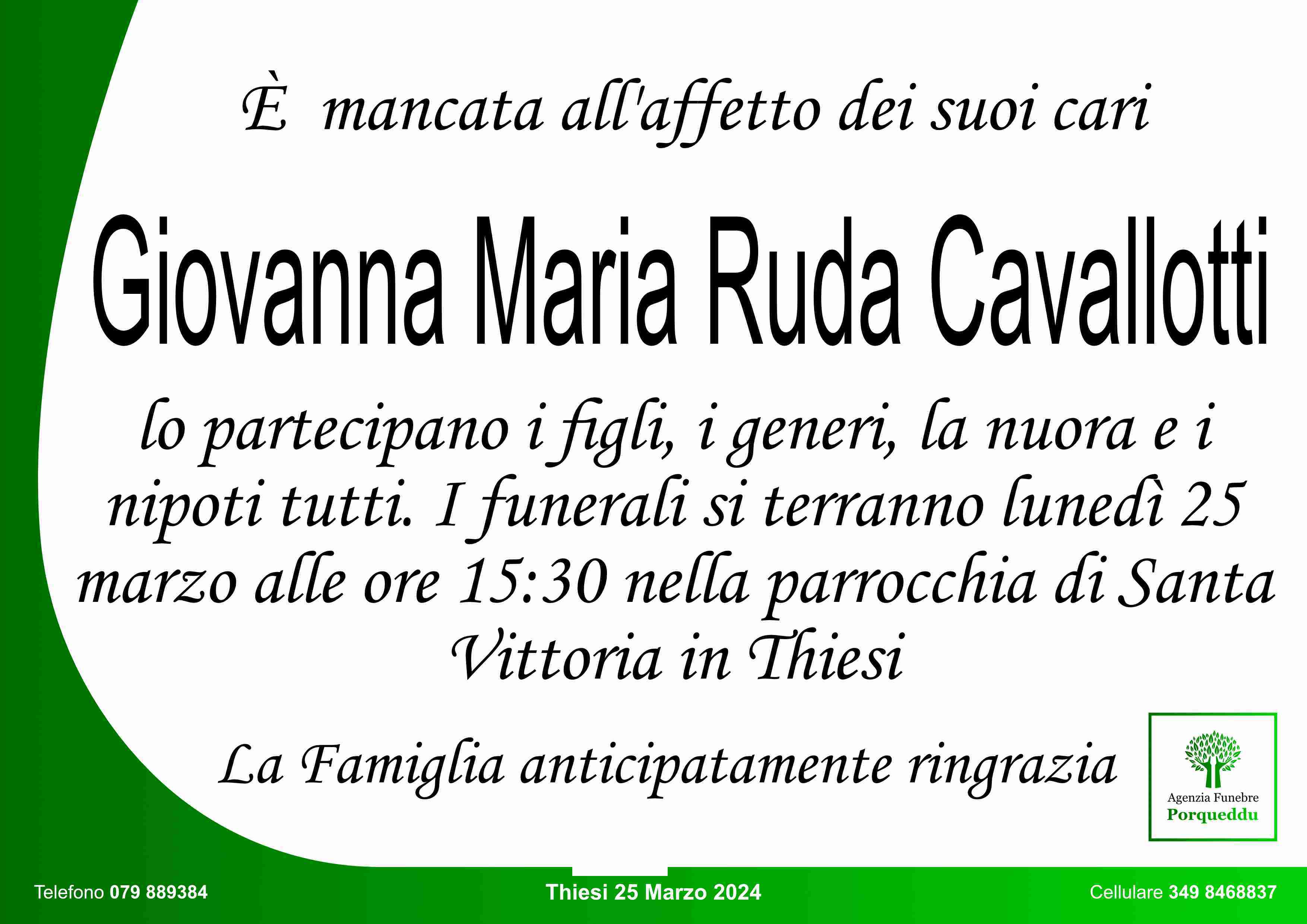 Giovanna Maria Ruda Cavallotti