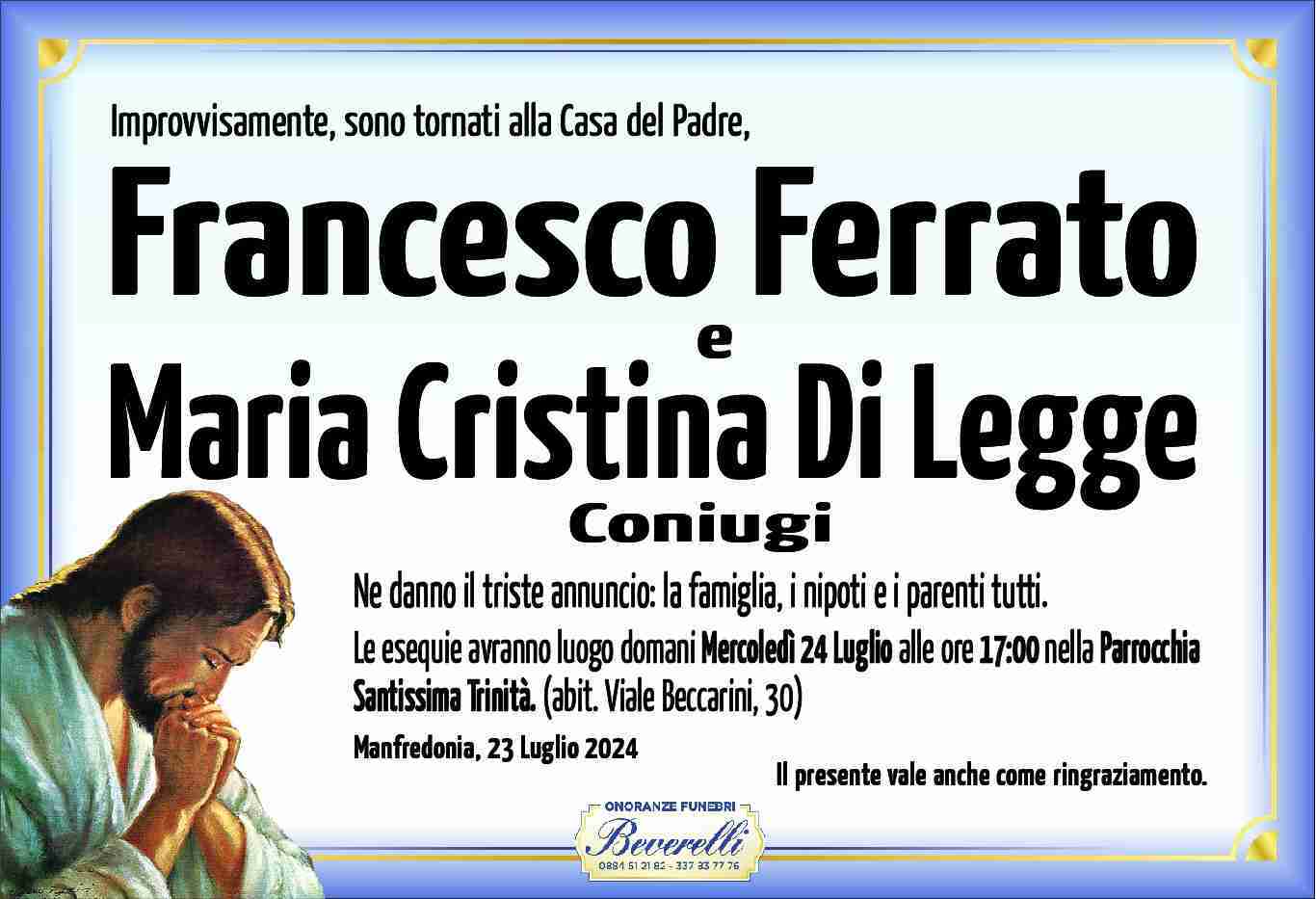 Francesco Ferrato-Maria Cristina Di Legge