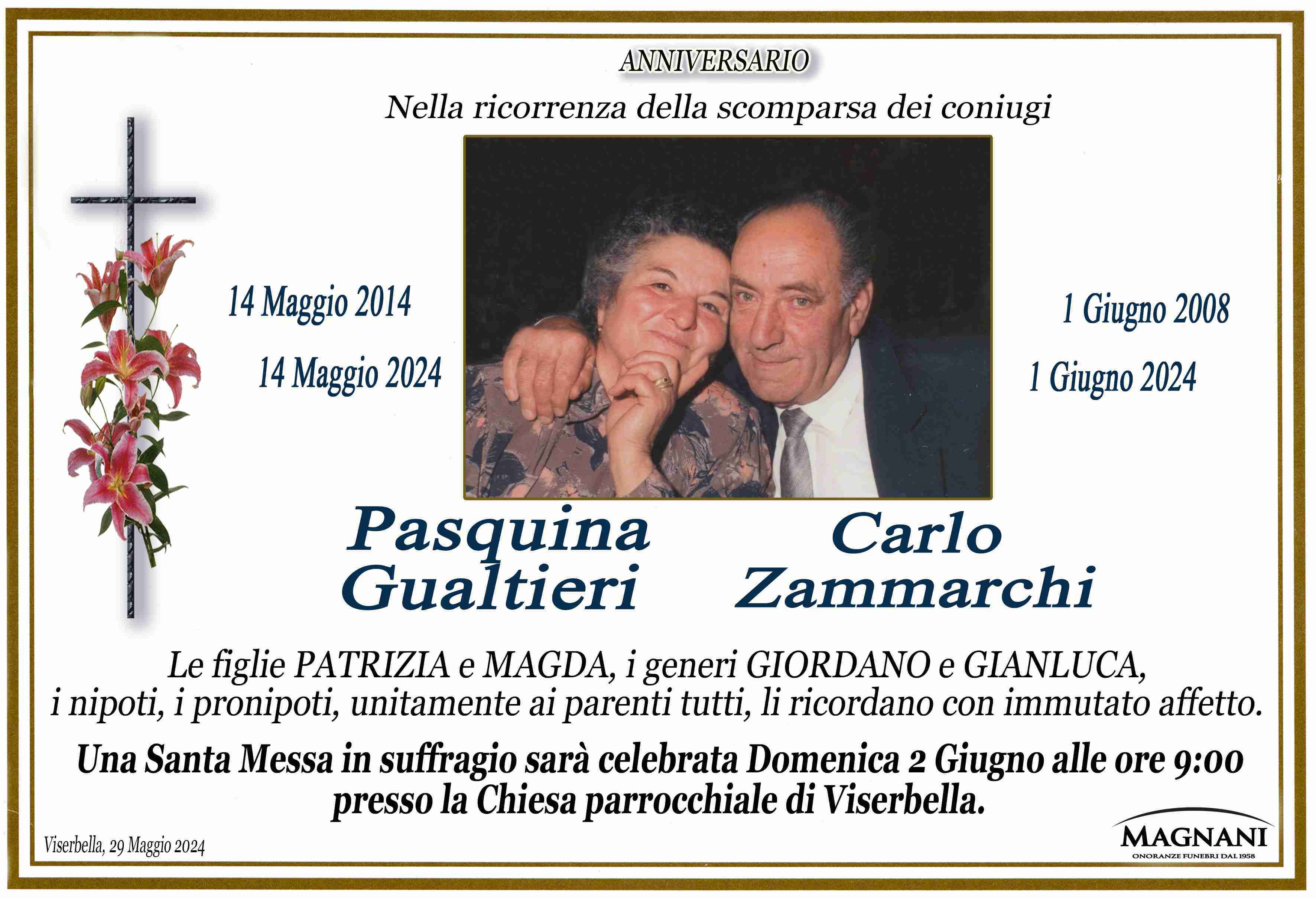 Pasquina Gualtieri e Carlo Zammarchi